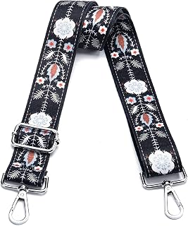 Wide Purse Strap Adjustable Replacement Crossbody Bag Strap Silver Hardware Shoulder Straps