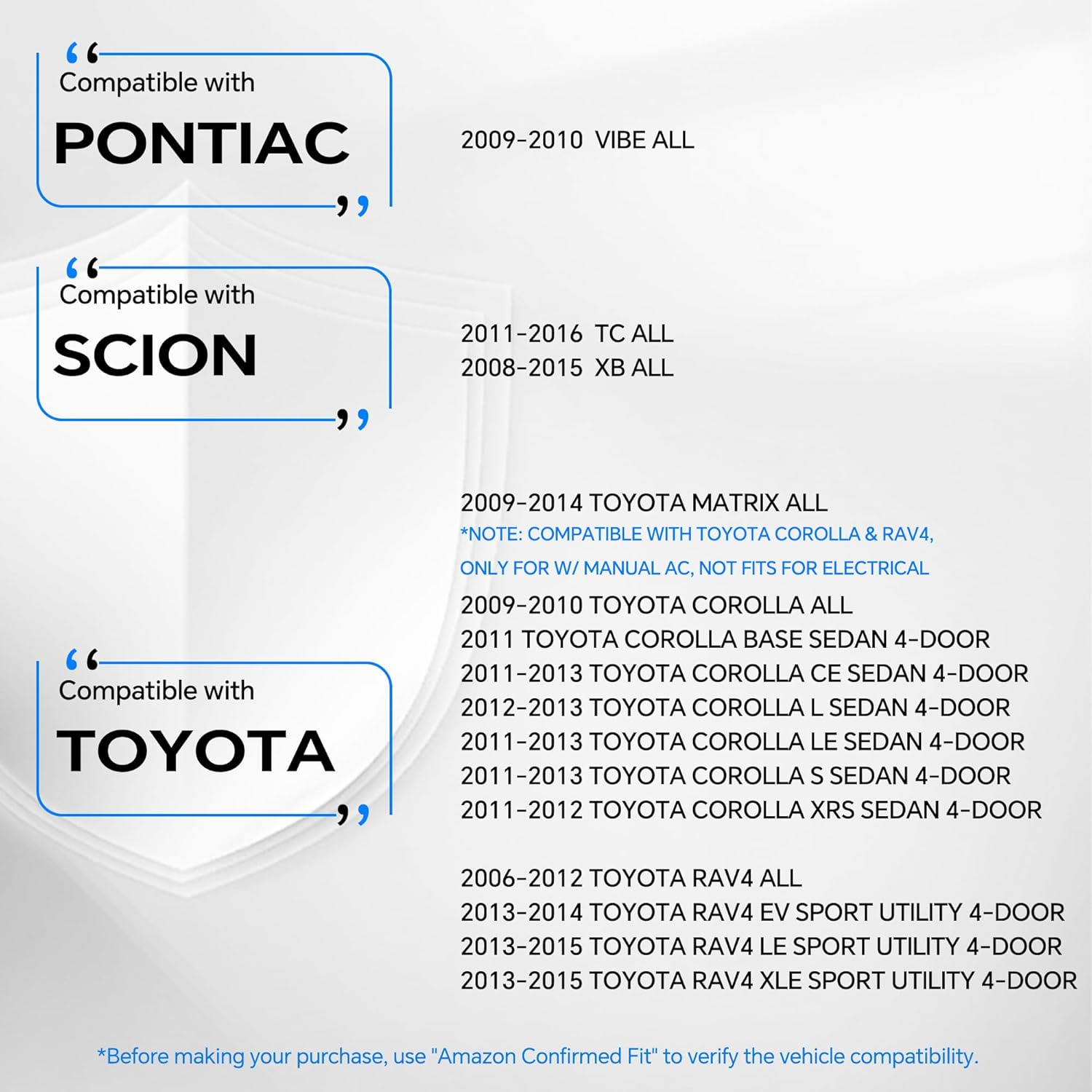 700230 Front HVAC Heater Blower Motor Compatible with Scion 11-16 tC/ 08-15 xB Toyota 09-14 Matrix/ 09-13 Corolla/ 06-15 RAV4 Replace 87103-02200