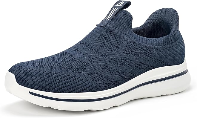 ODCKOI Men's Slip On Trainers Without Laces Mesh Lightweight Sports Shoes Breathable comfortable trainers hands-free casual shoes for everyday use office fitness and travel