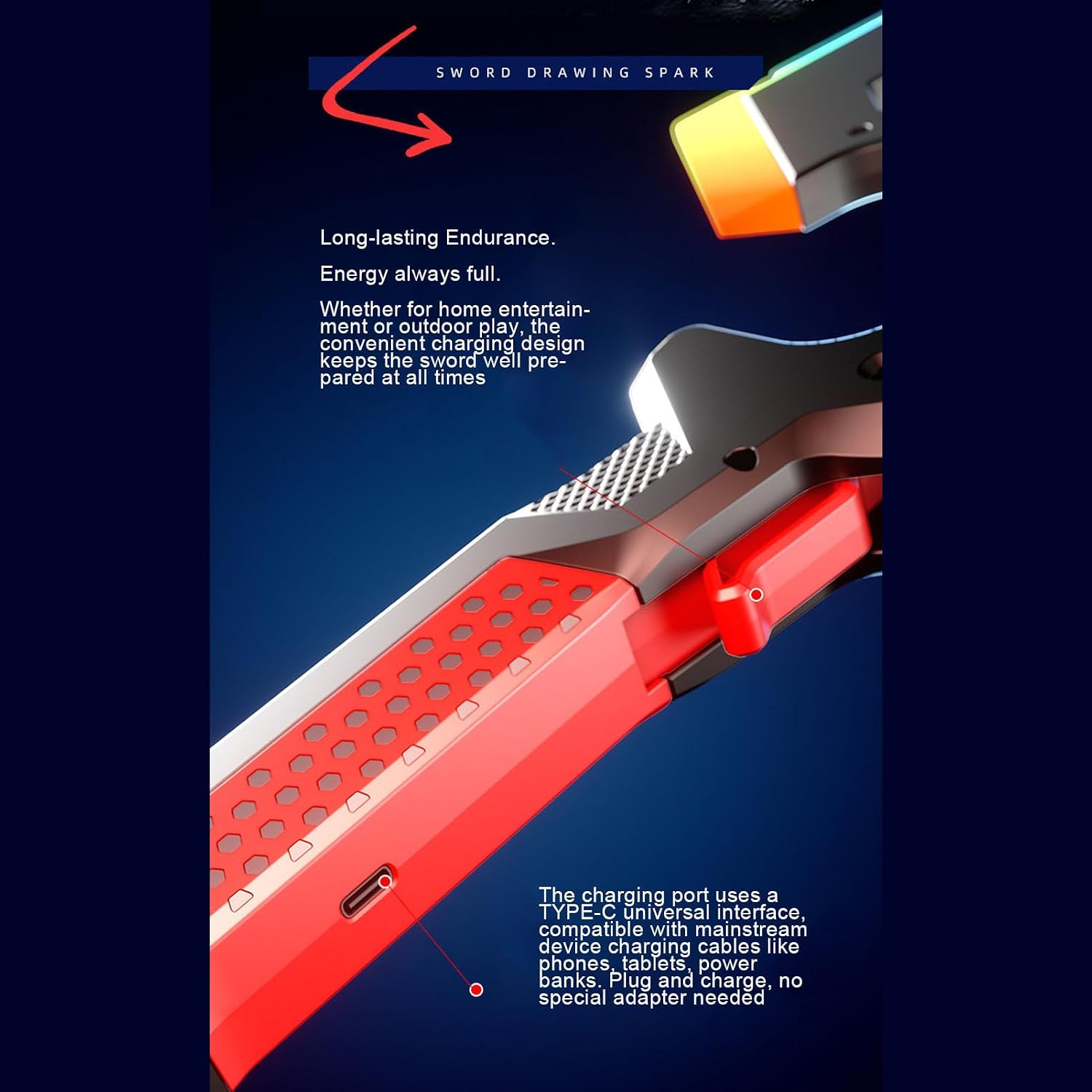 Naroote LED Glowing Axe Toy, Sound Light Sword Dual Forms Axe Sword Toy with Vibration Feedback, Colorful LED Effects for immersive Play