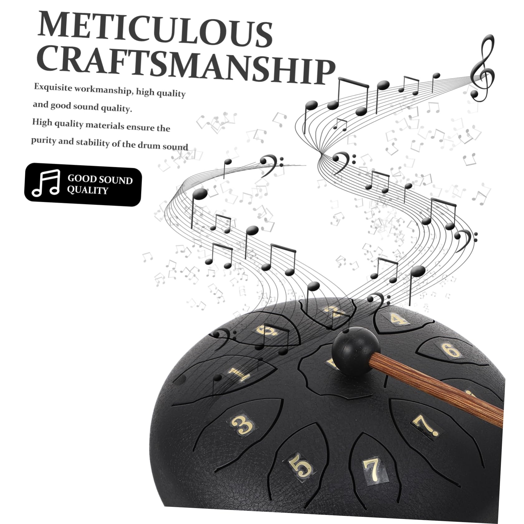 SECFOU Tambour Langue Professionnel Instruments De Percussion à Main Accessoires Créatifs Pour Percussionnistes Doigtiers Pratiques