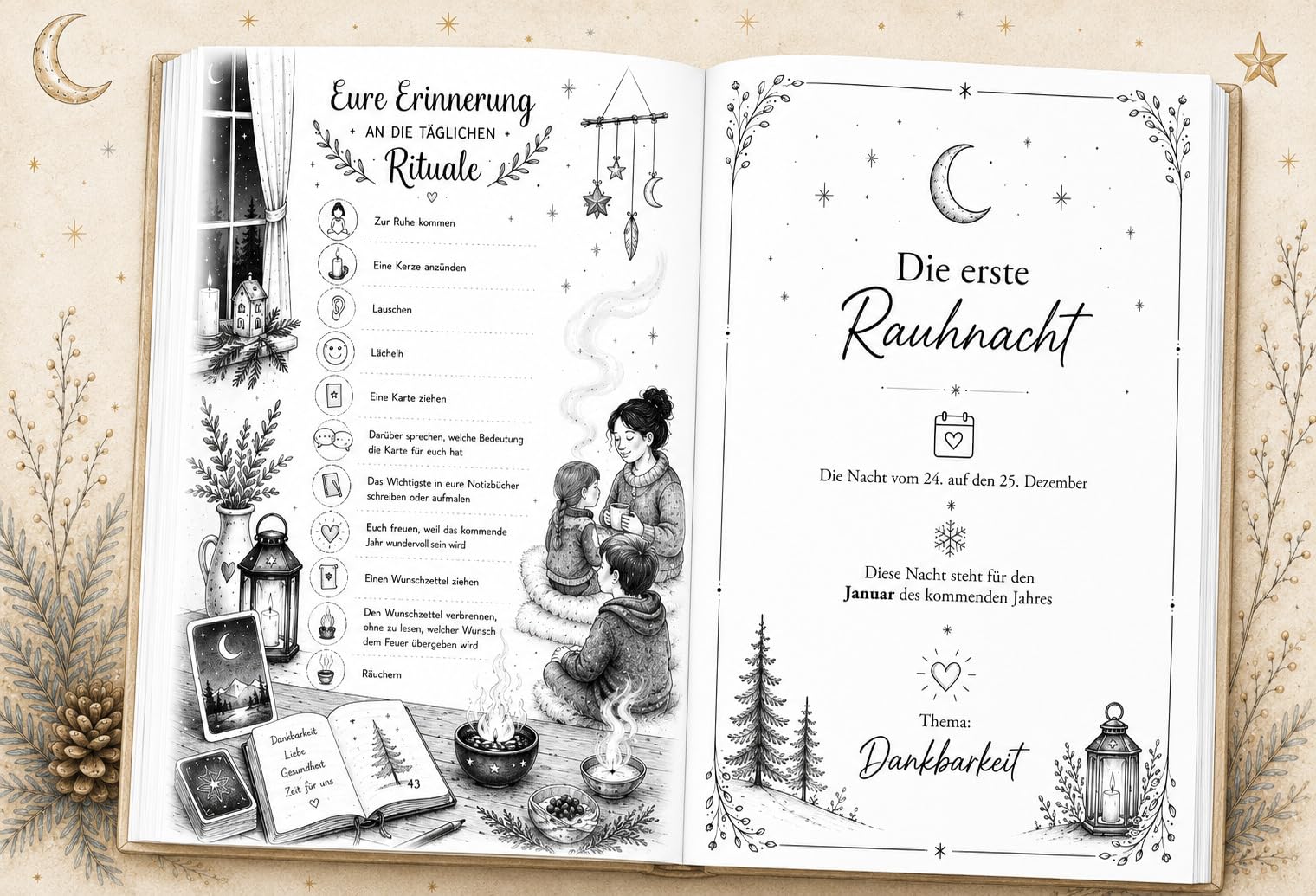 Das Rauhnächte Buch für Kinder und Familien: Gemeinsam Rituale entdecken, Wünsche erfüllen & zur Ruhe kommen – die Zauberzeit im Winter mit Wunschzettel zum Ausdrucken