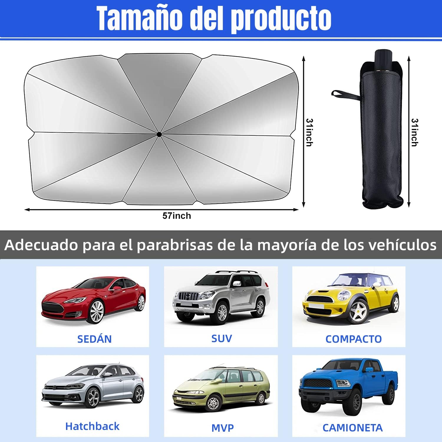 Dujiea - Parasol Para Ventana Delantera De Coche, Colibrí Y Las Flores, Plegable, Protector De Visera Para