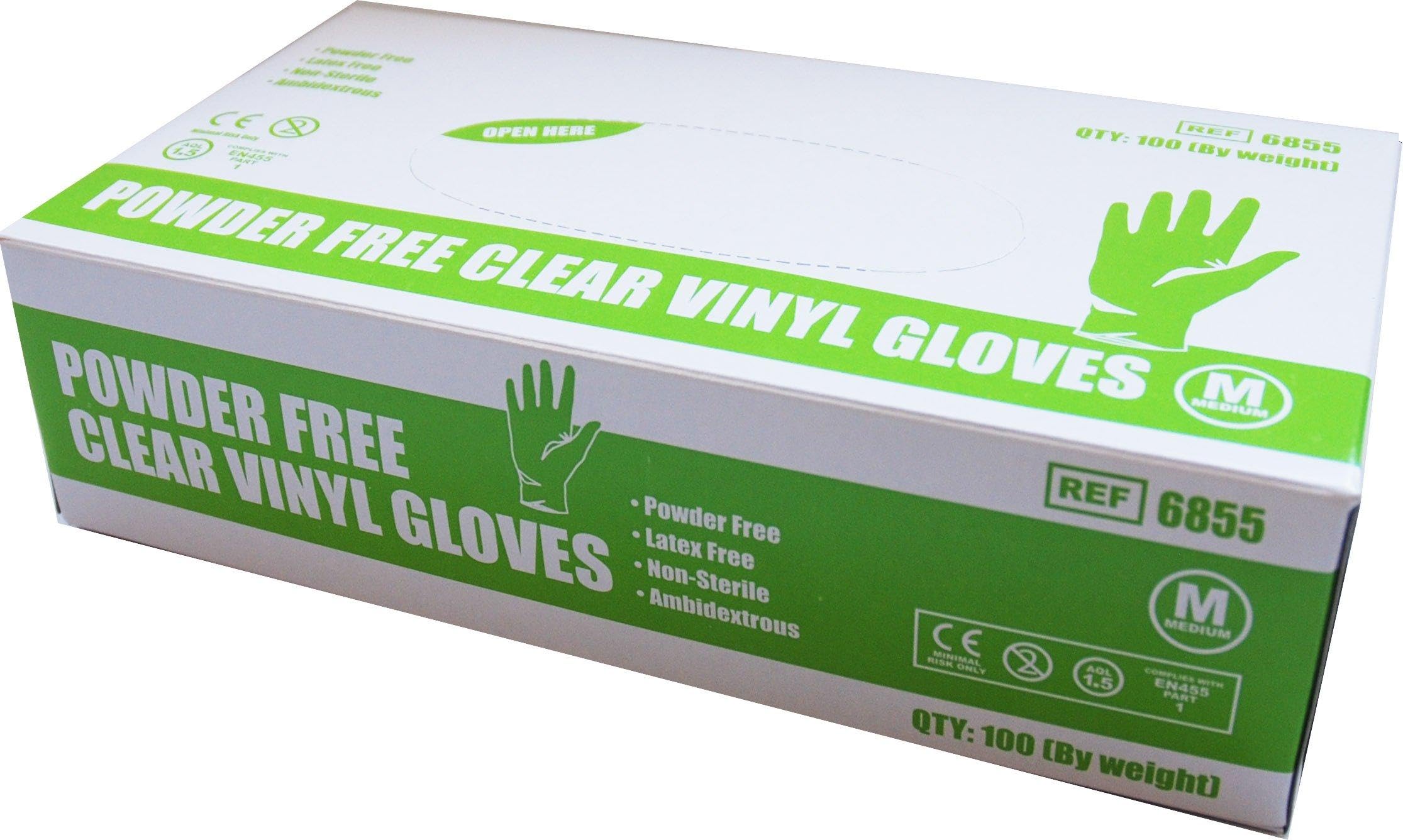 Safecare 6860 Lot de 1000 Gants jetables en Vinyle Non stériles Non poudrés Taille L