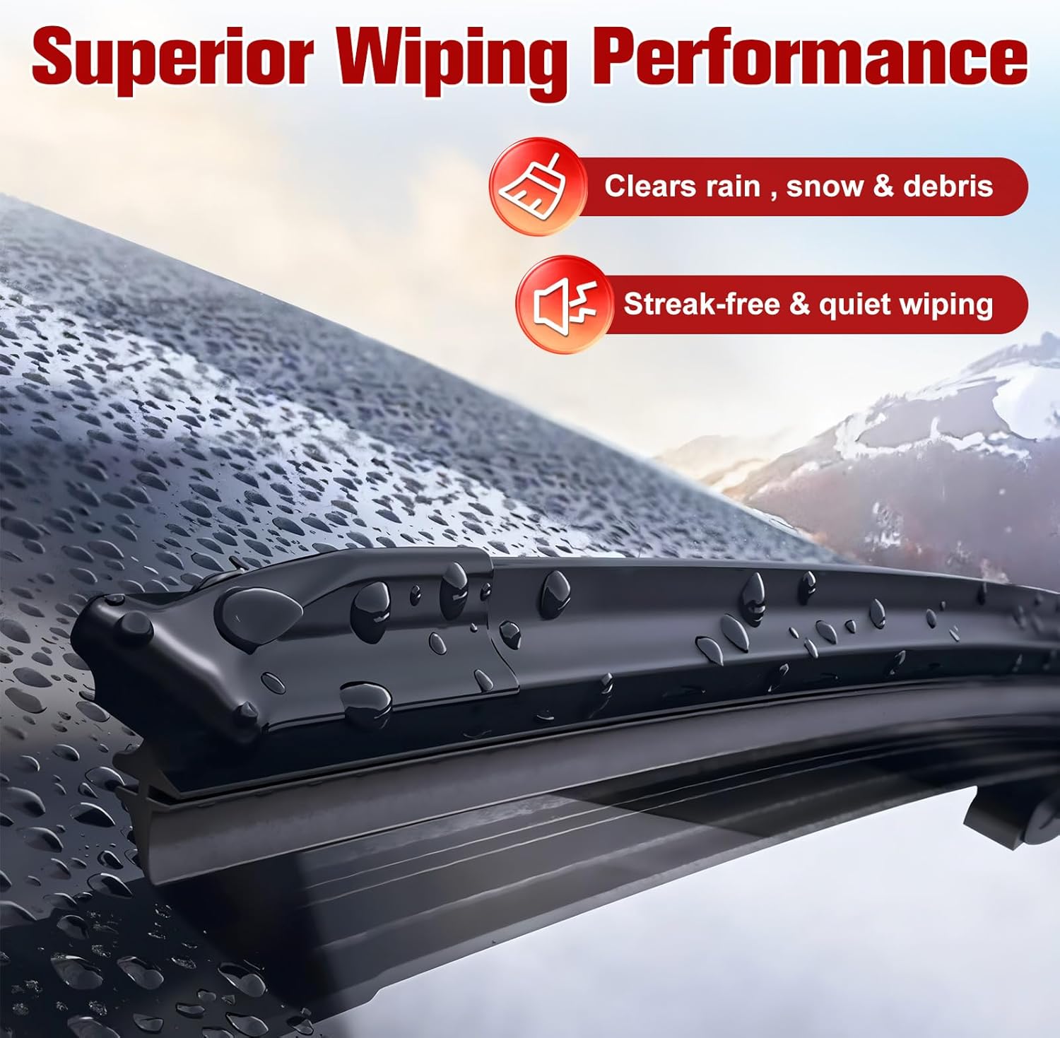 1 Pair Windshield Wiper Arm Replacement Kit Compatible with 1999-2002 GMC,Chevrolet,Chevy,Yukon XL 1500 2500 Sierra 3500 Suburban Silverado HD Replace 12487596,15761496,12487597,15761497,42548,42535