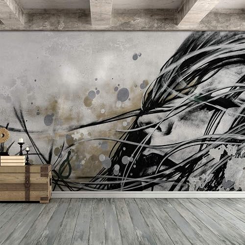 SIGNFORD - Papel tapiz colorido diseño de graffiti removible, papel de colgadura adhesivo para decoración de habitación y sala