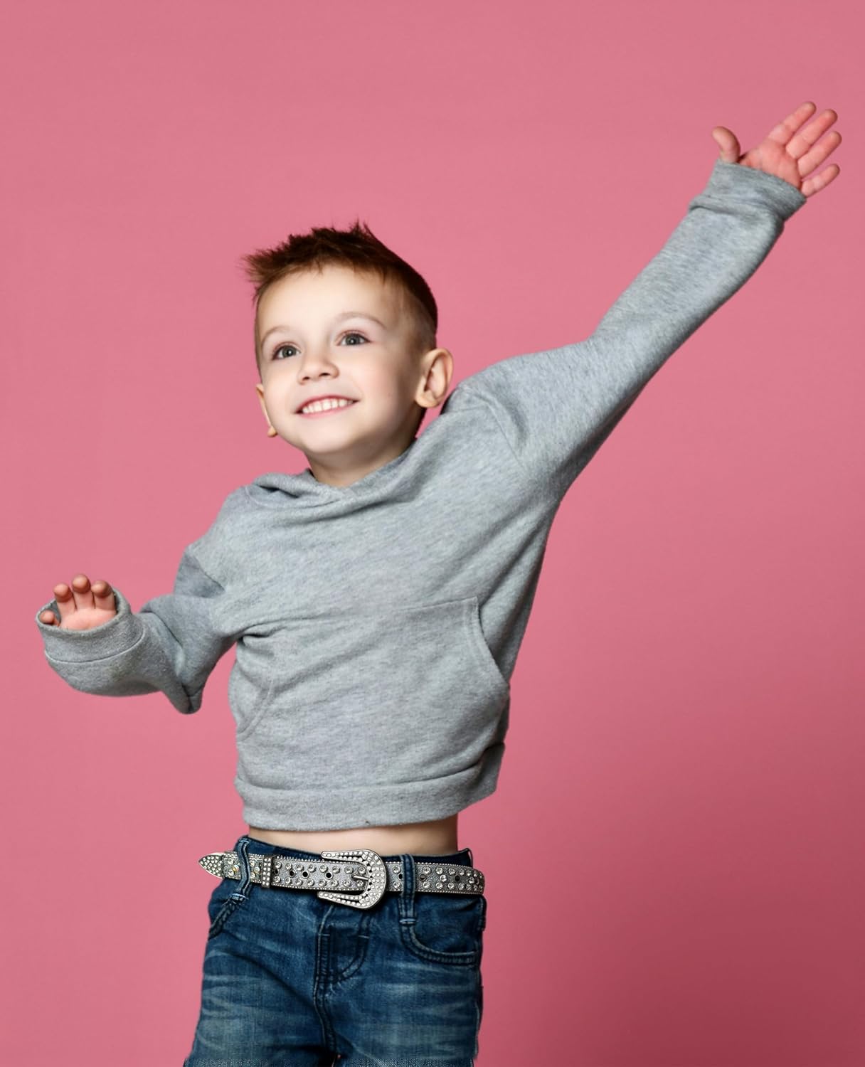 Jastore Kids Girls Boys Western Belt Cowboy Cowgirl Belts with Bling Diamond Studded and Sequin Leather Belt for Jeans - Image 7