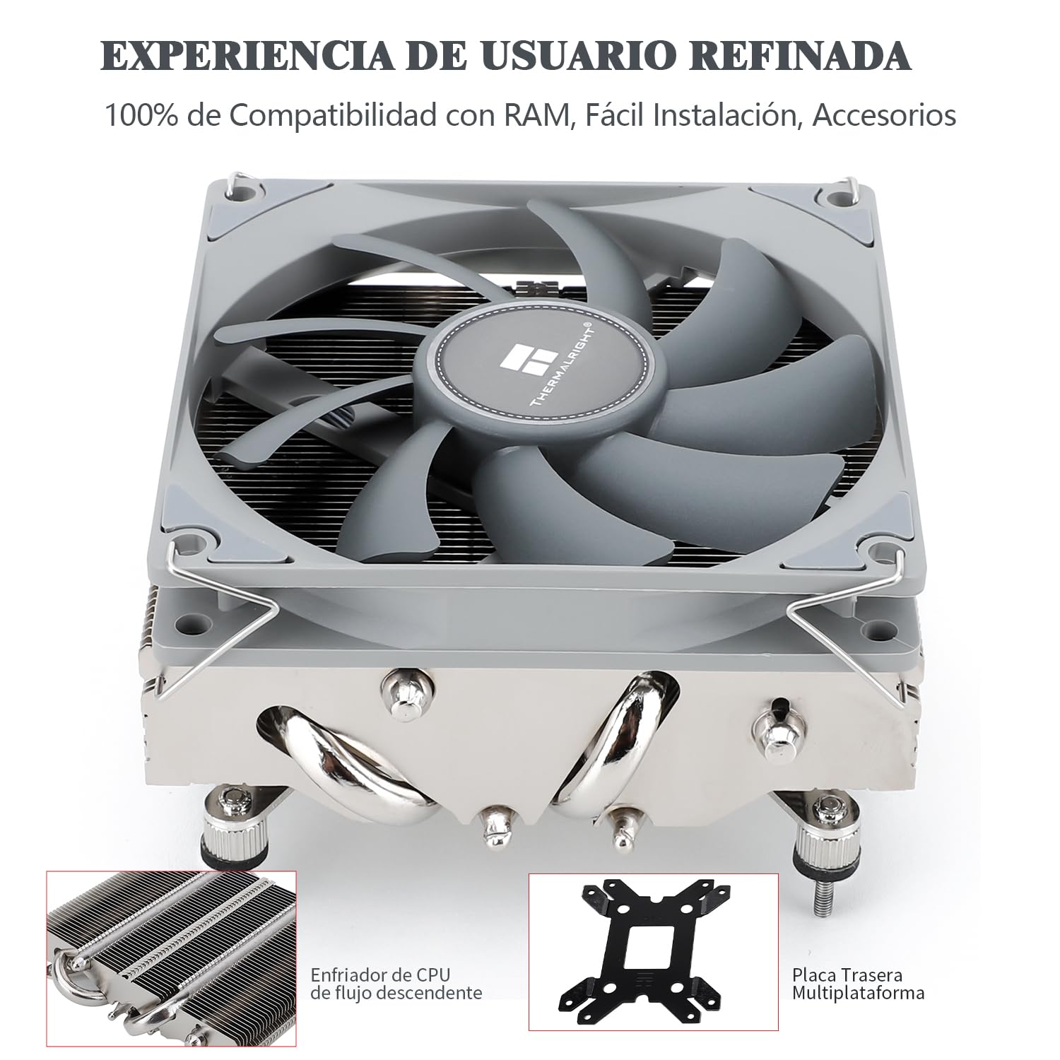 Thermalright AXP90 X47 - Enfriador de aire para CPU ITX delgada, altura 47mm, ventilador PWM TL - 9015 Slim,tecnología aghp para AMD AM4/AM5,Intel 1700/1150/1151/1156/1200,Enfriador de PC