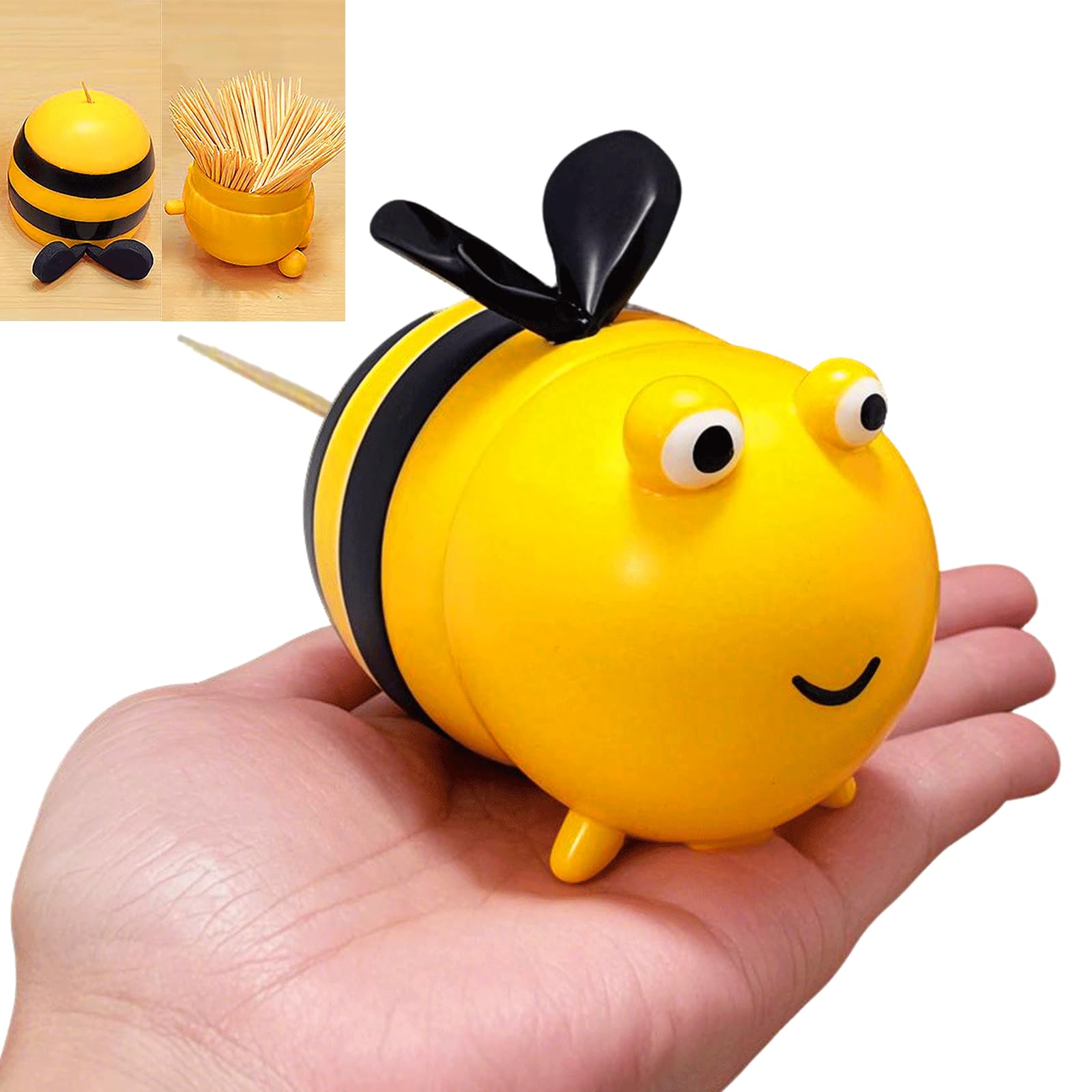 WSIWZAI Cute Toothpick Holder, Funny Toothpicks Dispenser, Home Design Decoration Toothpicks Container for Teeth Cleaning Table Decor Gifts