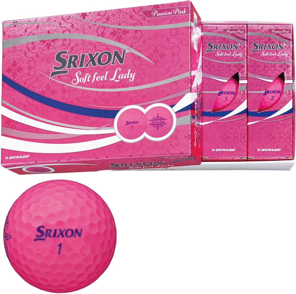 Dunlop SNSFL5PPK SRIXON SOFT FEEL LADY Golf Balls, 2021 Model, 1 Dozen