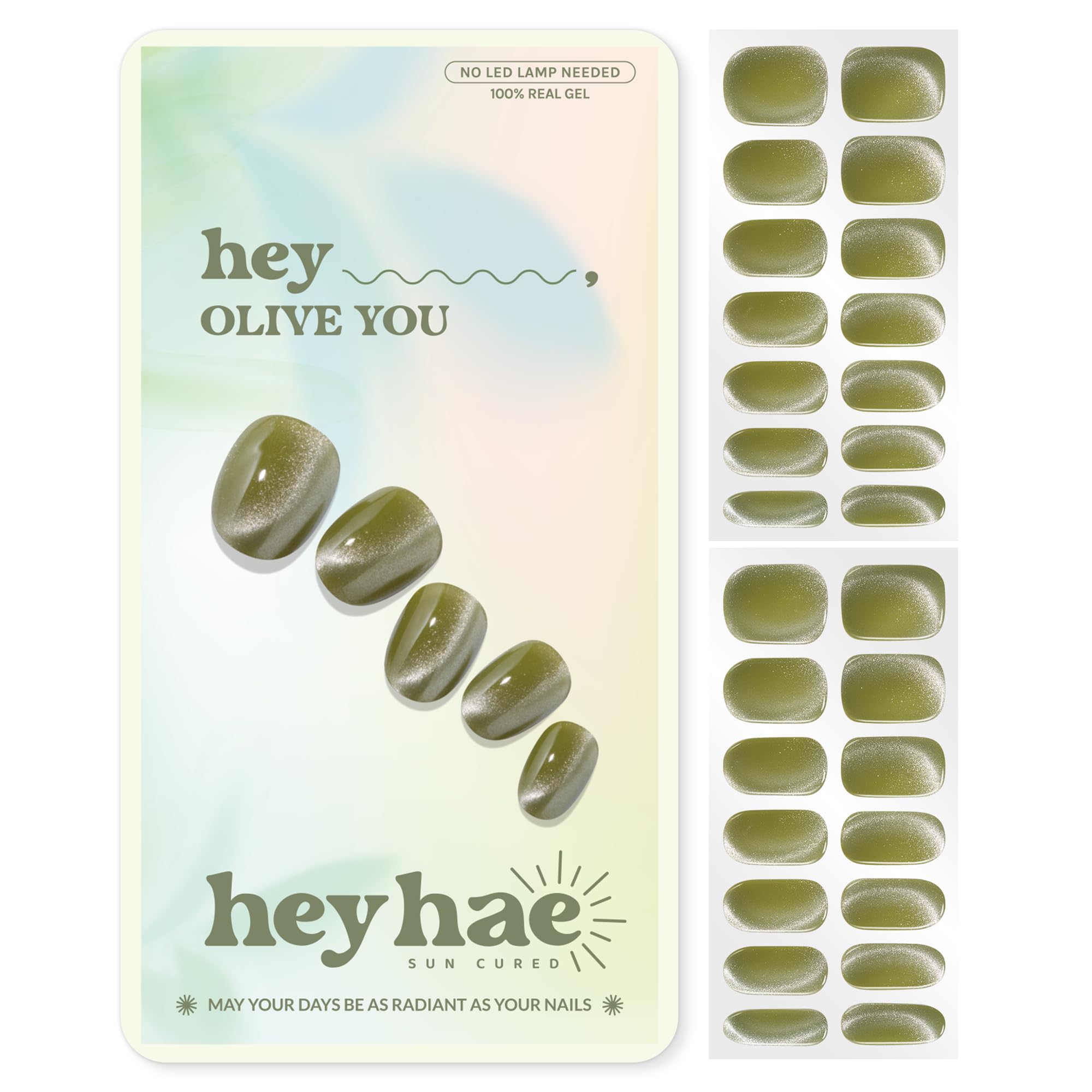 Heyhae Semi Cured Gel Nail Strips - Hey, Olive You