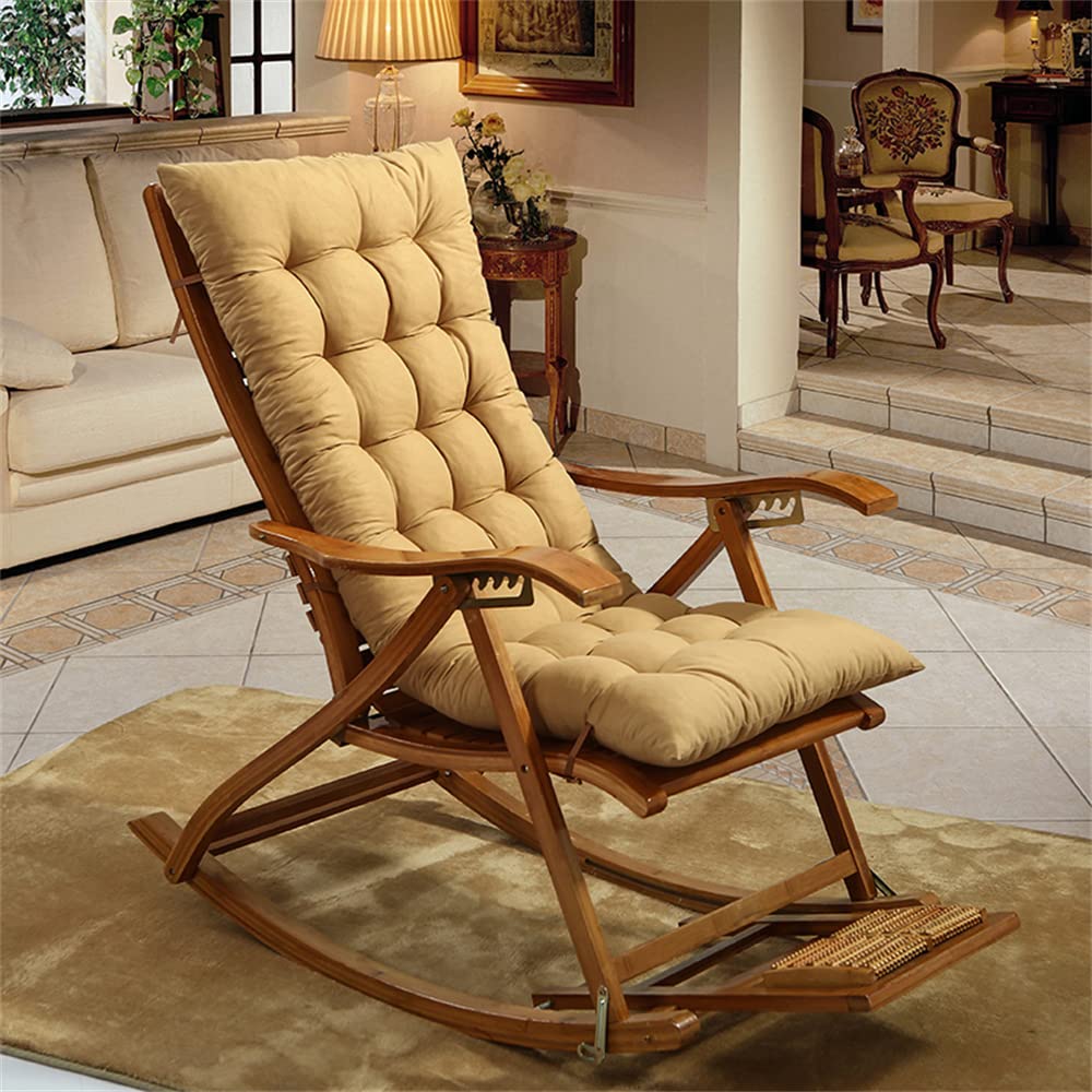 Cojín Tumbona Jardín Morbuy | Suave Y Grueso 48x120cm | Colchoneta Exterior Gris Antideslizante | Algodón Perla Para Sillón Reclinable