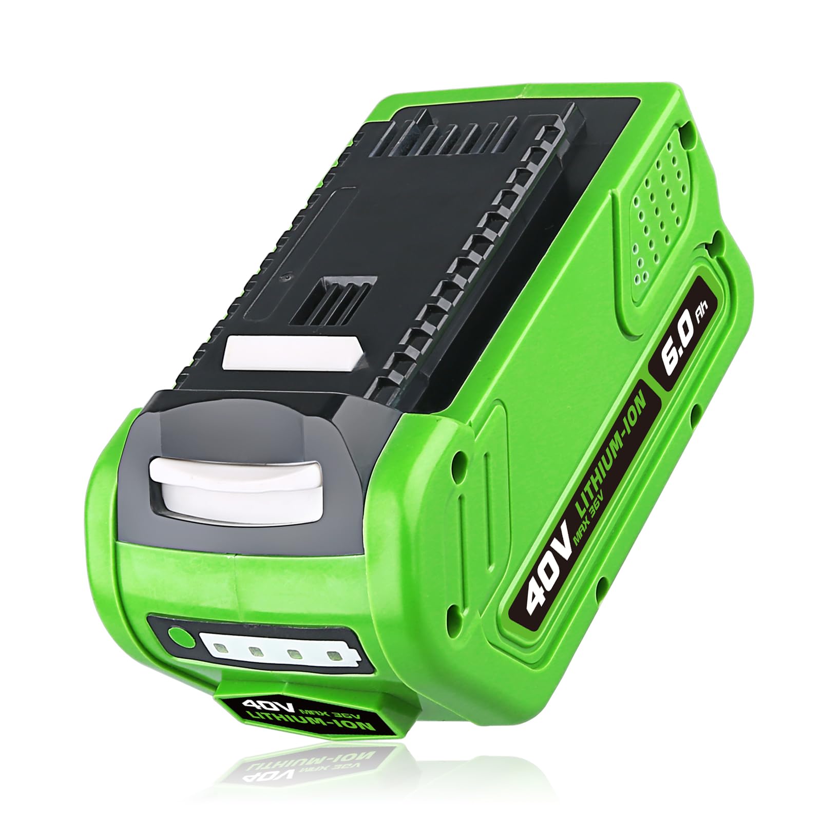 FERRYBOAT 29462 40V 6.0Ah Battery Replacement for GreenWorks 40V Battery 29472 29462 29252 20202 22262 25312 25322 20642 22272 27062 21242 G-Max Cordless Power Tools