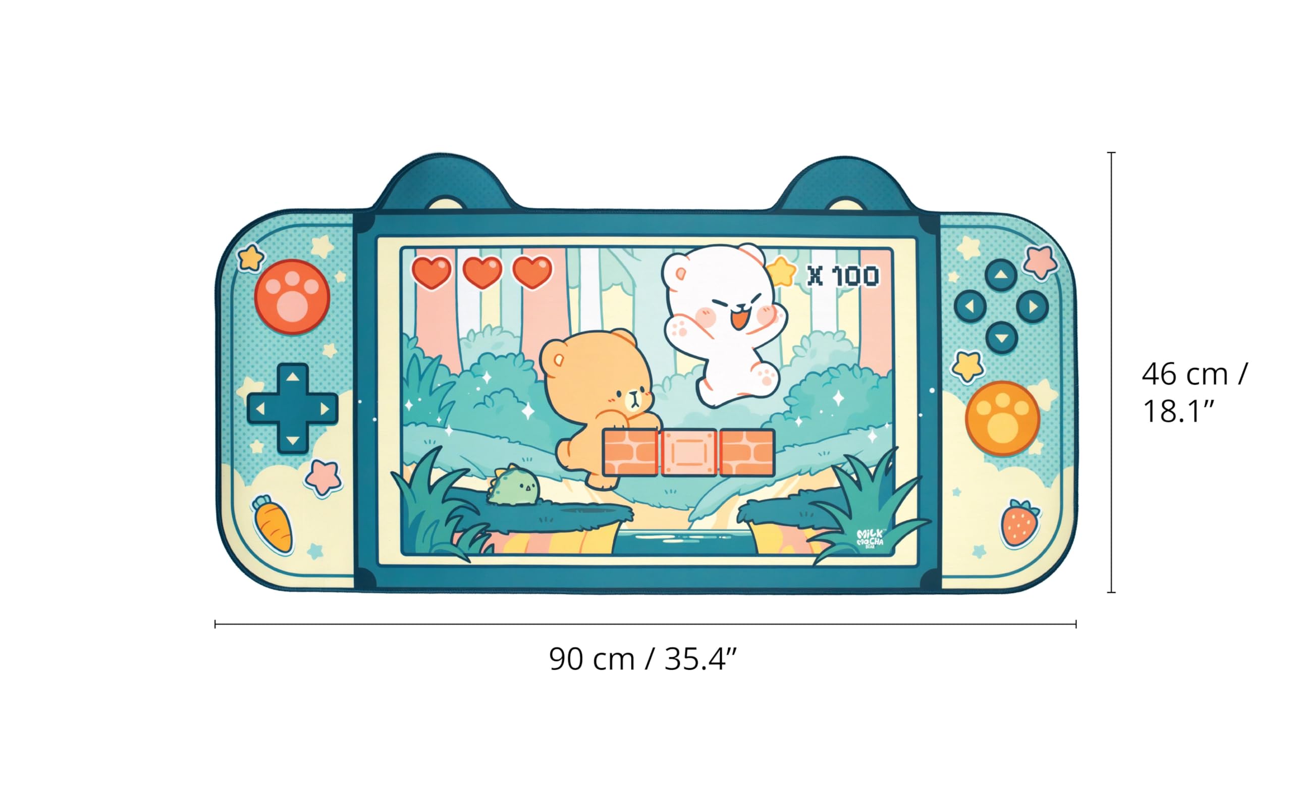Amazon.com : Blue Level Up Desk Mat Authentic Milkmochabear