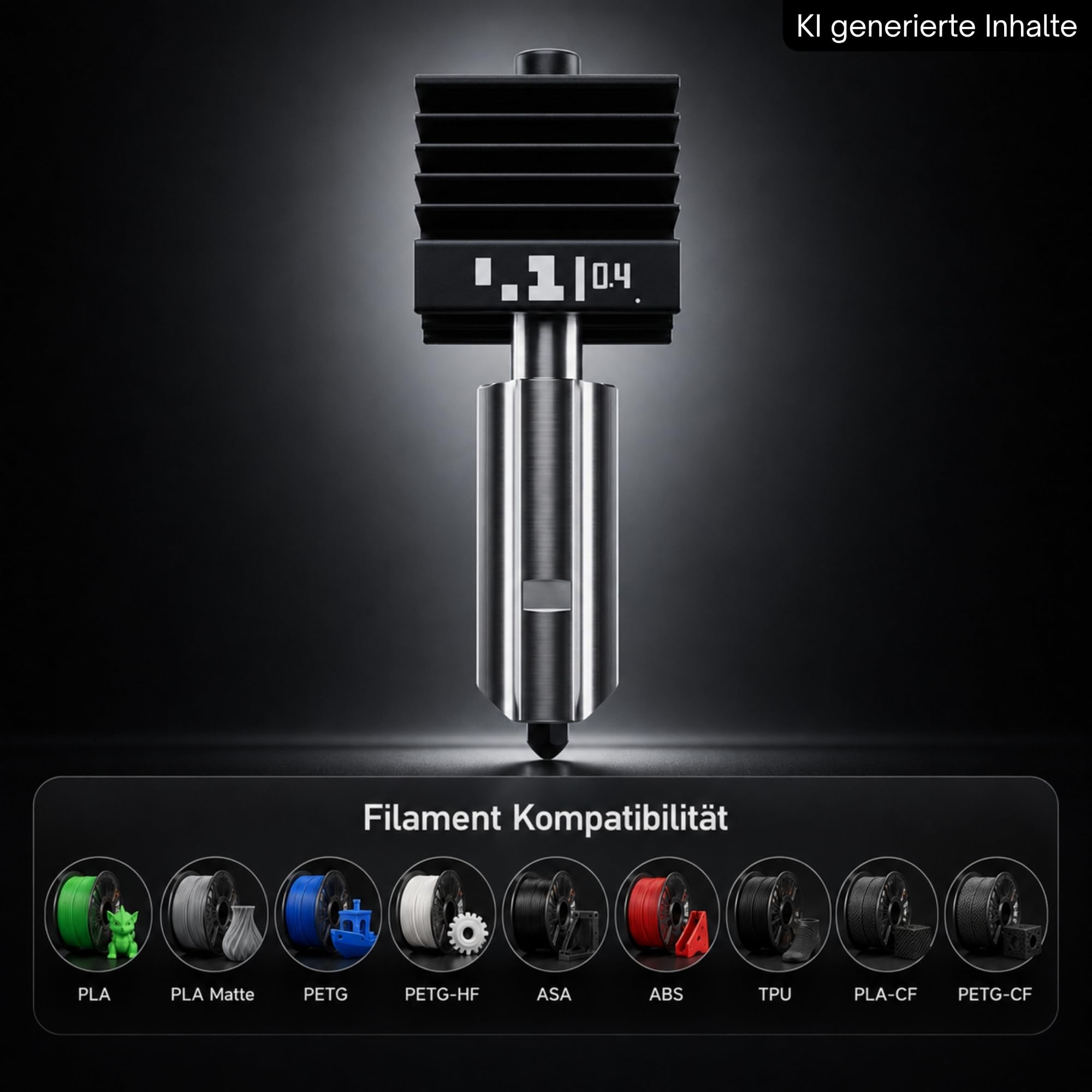 2 x P2S H2S H2D Hotend pasuje do Bambu Lab 0,4 mm do filamentu 1,75 mm, takiego jak PETG-HF PLA Basic ASA ABS Nylon 3D głowica drukująca Hot End