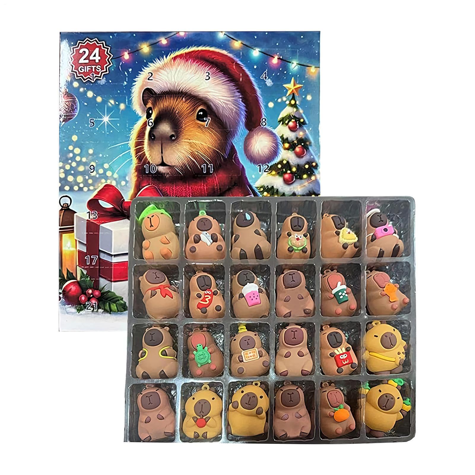 Capybara Advent Calendars 2025, 24 Days Christmas Countdown Toys, Calendar Playset For Holiday Birthday For Kids Adults