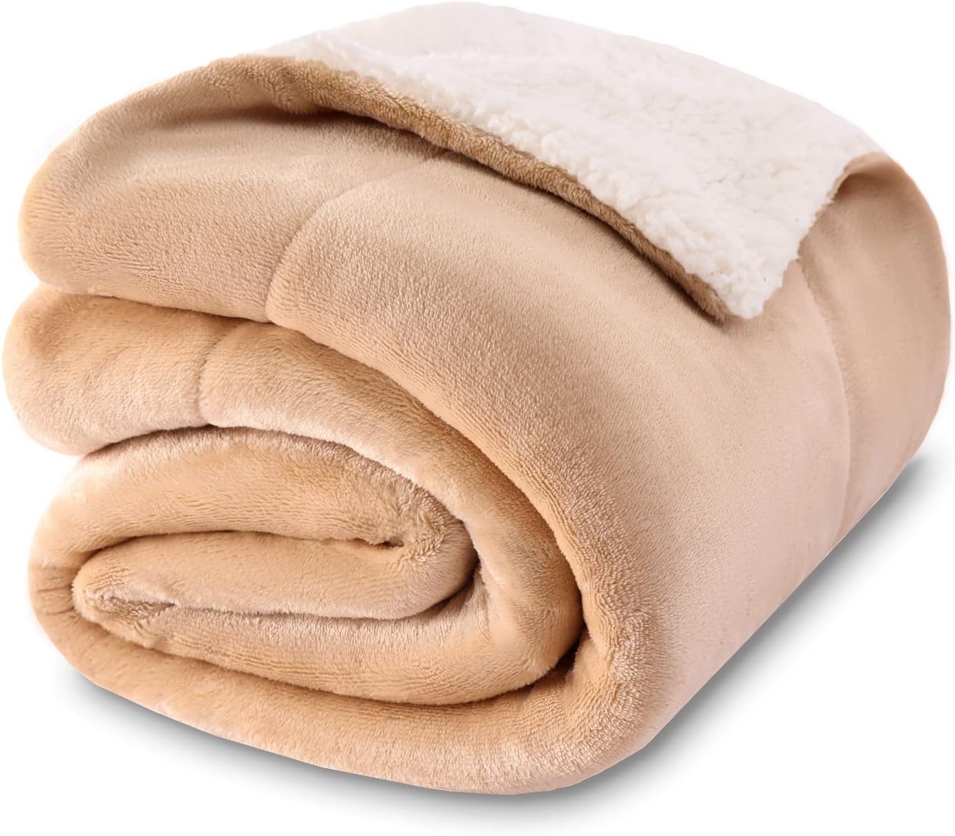 NANPIPER Baby Sherpa Blanket,Warm Toddler Throw Blanket,Soft Newborn Fleece Blanket for Winter (Beige,30×40 inches)