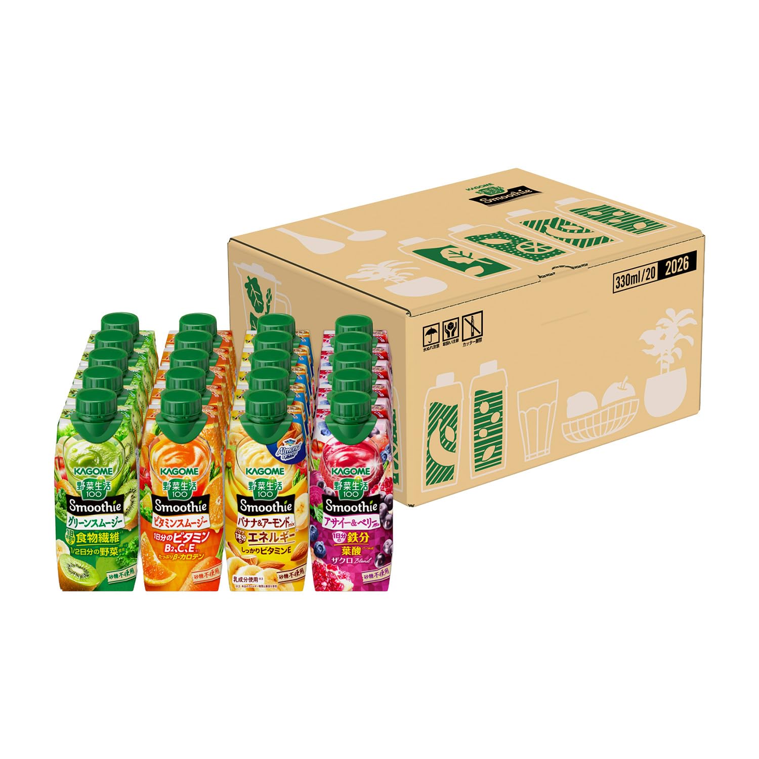 Amazon.co.jp: カゴメ 野菜生活100 Smoothie(スムージー) アソート