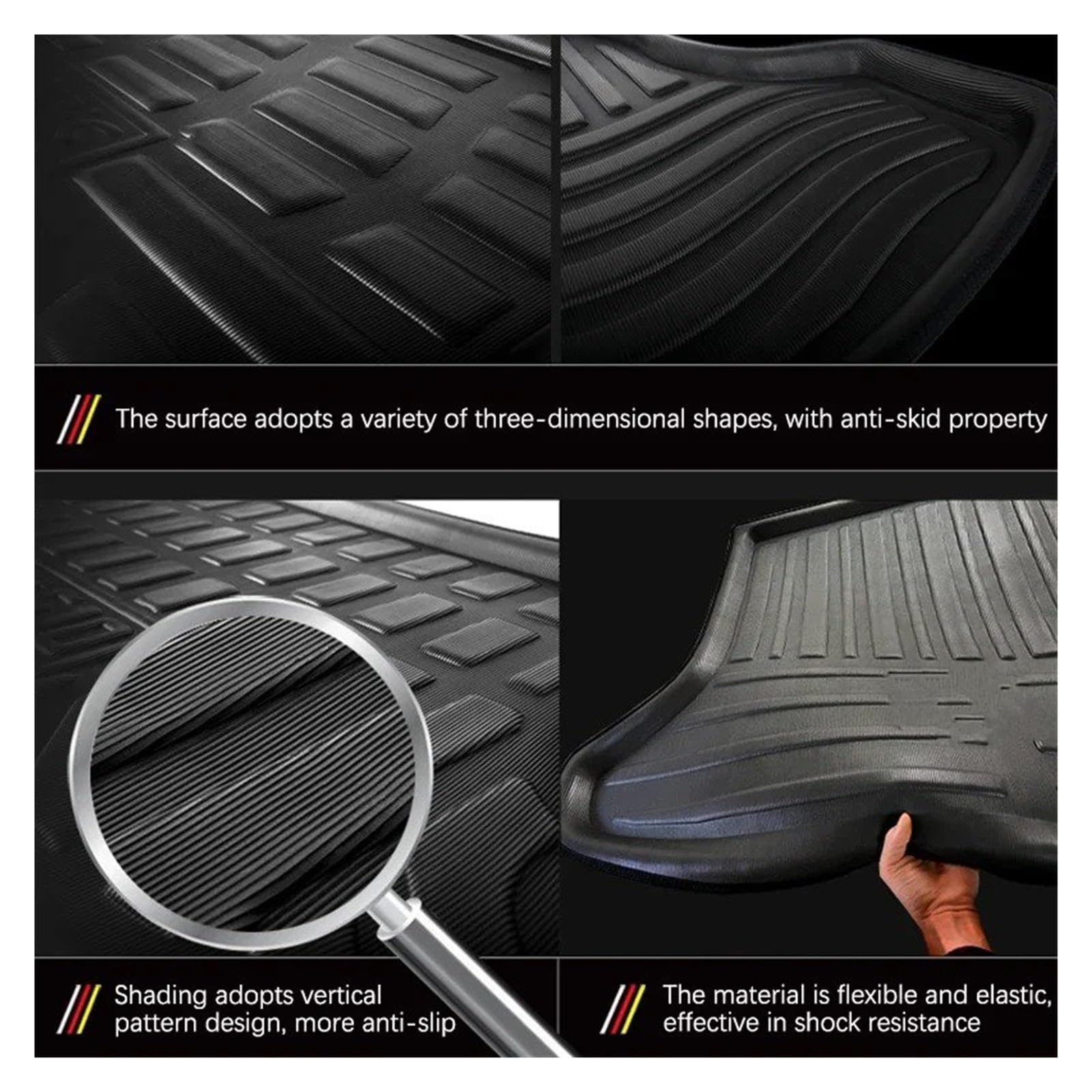 Alfombra para Maletero Accesorios para Jeep para Grand para Cherokee Alfombrilla para Maletero Bandeja para Suelo Alfombra Impermeable para De Coche