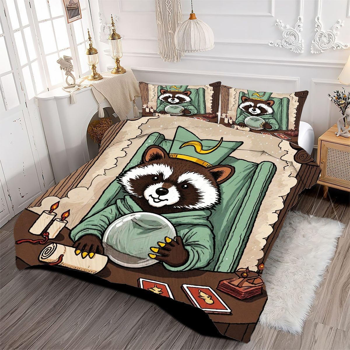 Edredón King Size Estampado 3D | Oso Pardo Animado, Nórdico Máximo Confort para Camas Grandes, Lavable, Reversible, Incluye 2 Fundas de Almohada 50x75 cm_A18990