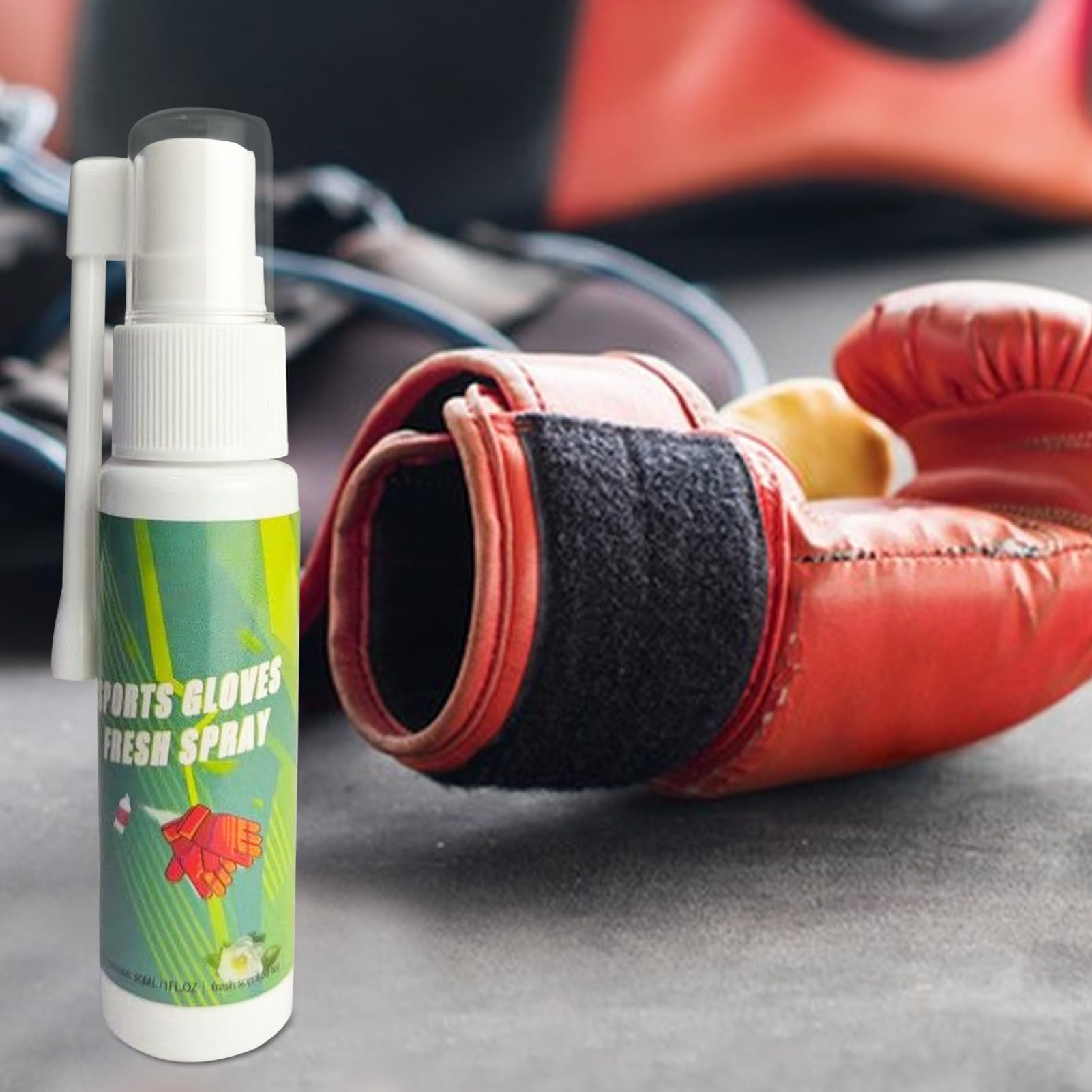Spray de olor para guantes de boxeo, 30 ml, desodorante para bolsa de gimnasio, espray ambientador para botas de trabajo, equipo atlético, guantes de boxeo, ropa, bolsas de gimnasio, casco, zapatos