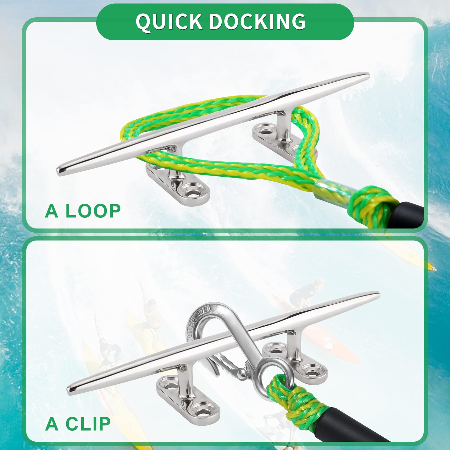 DockMoor Bungee Dock Lines For Boats Marine Mooring