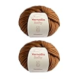 Softy Yarn Bulky Weight 2-Pack Composed of Merino Wool | Ultra-Soft Yarn Spun for Knitting & Crocheting for Sweaters, Blankets & Accessories | 100g, 49 Yards per Ball | Medallion