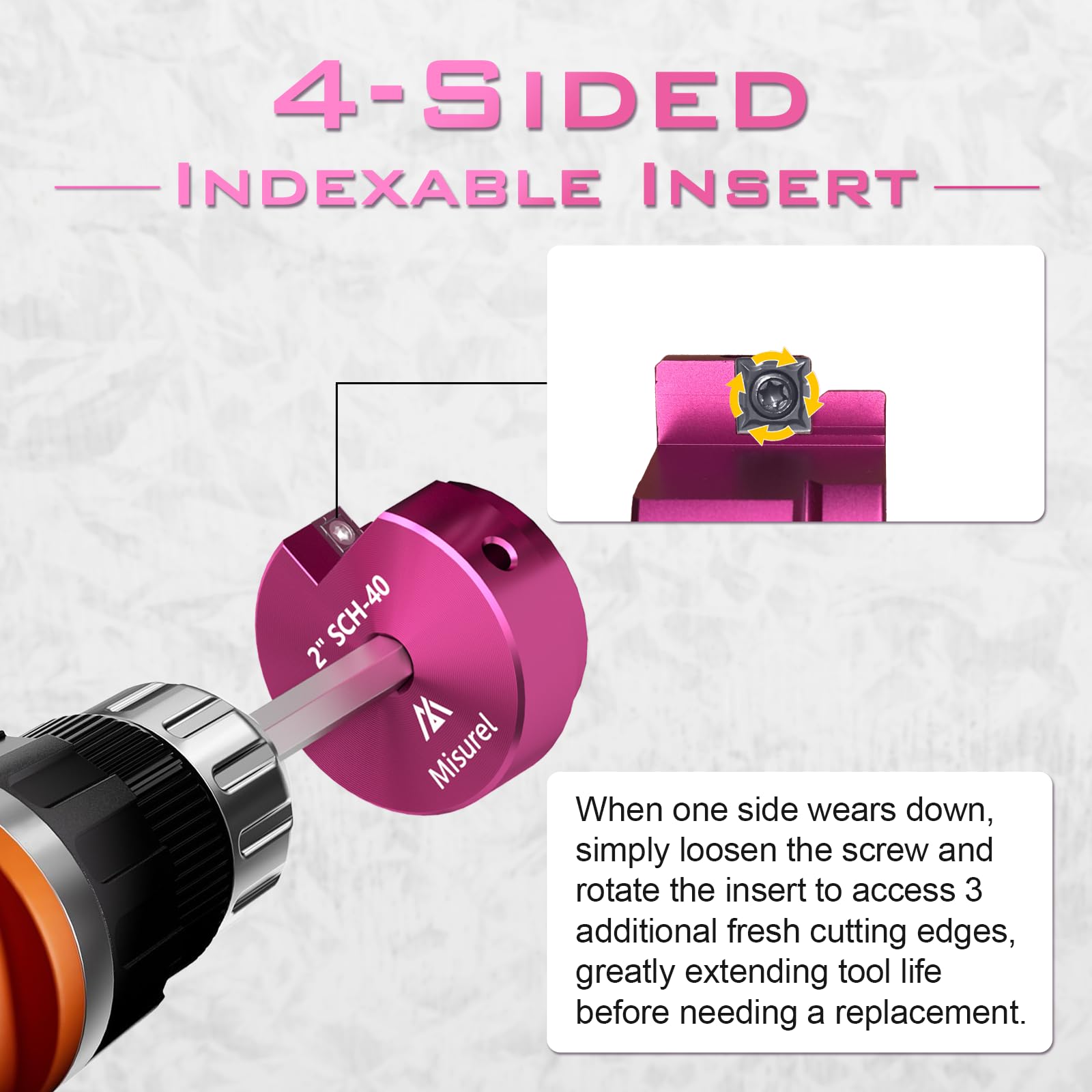 PVC Pipe Reamer Kit - 6 Sizes, Carbide Inserts -6