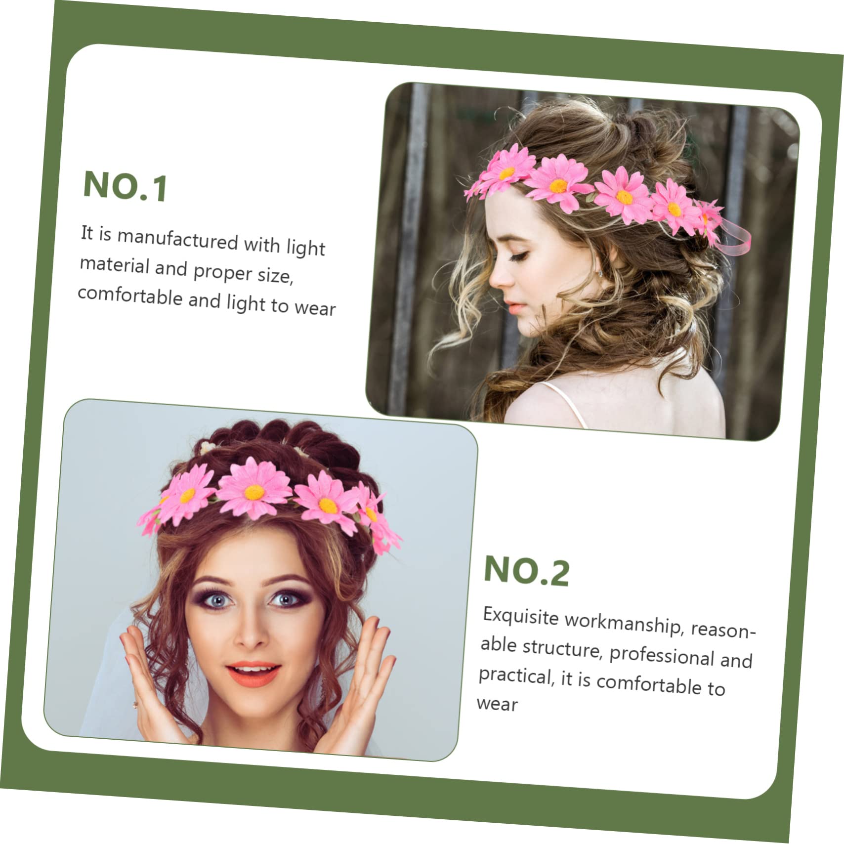 minkissy 12pezzi Marguerite Headband Per Donne e Spose Cerchietti Floreali Eleganti Per Cerimonie Feste e Foto Accessori Matrimonio Colori Mixati