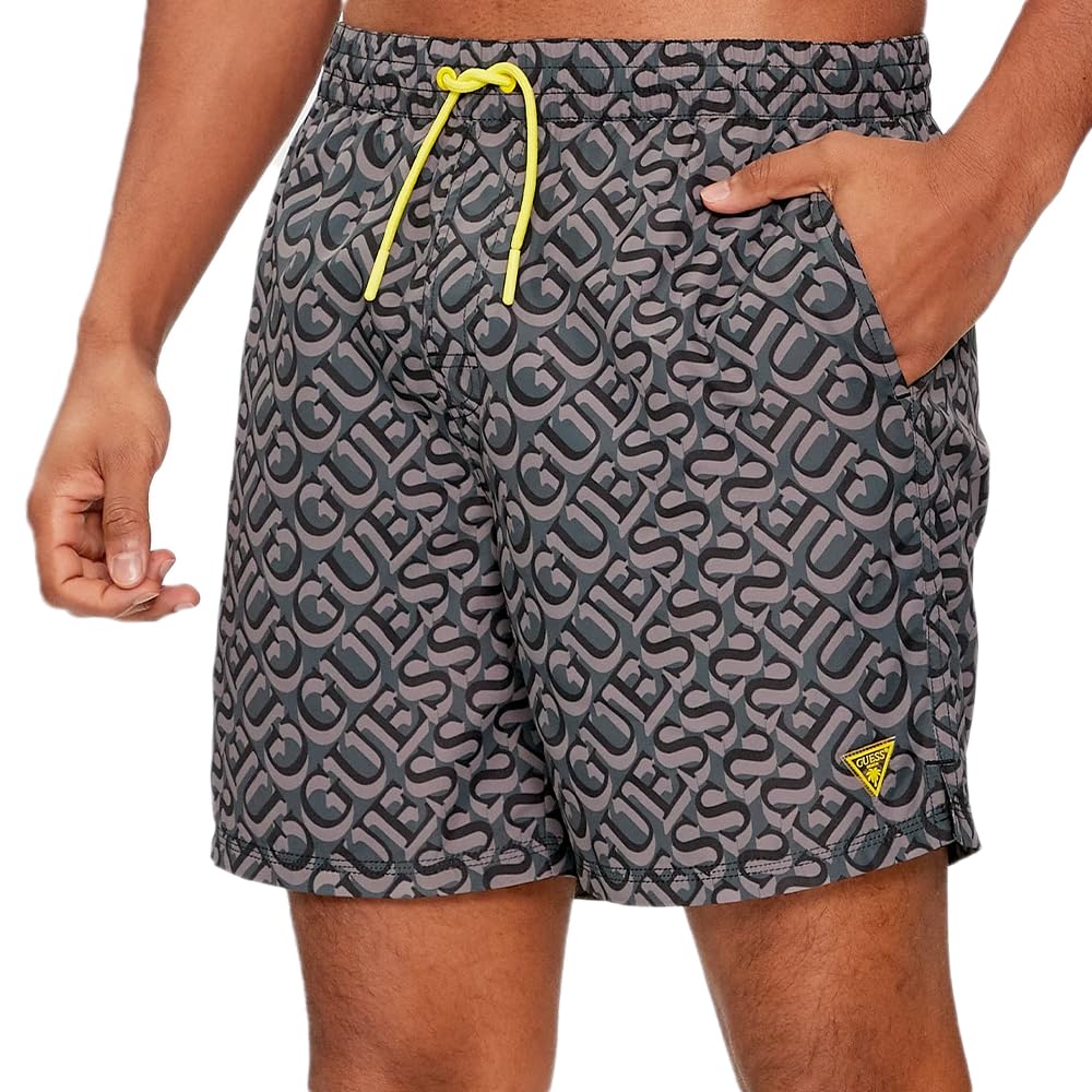 Guess Costume da bagno uomo con stampa logo marca F4GT06 WG2A2 P9WN
