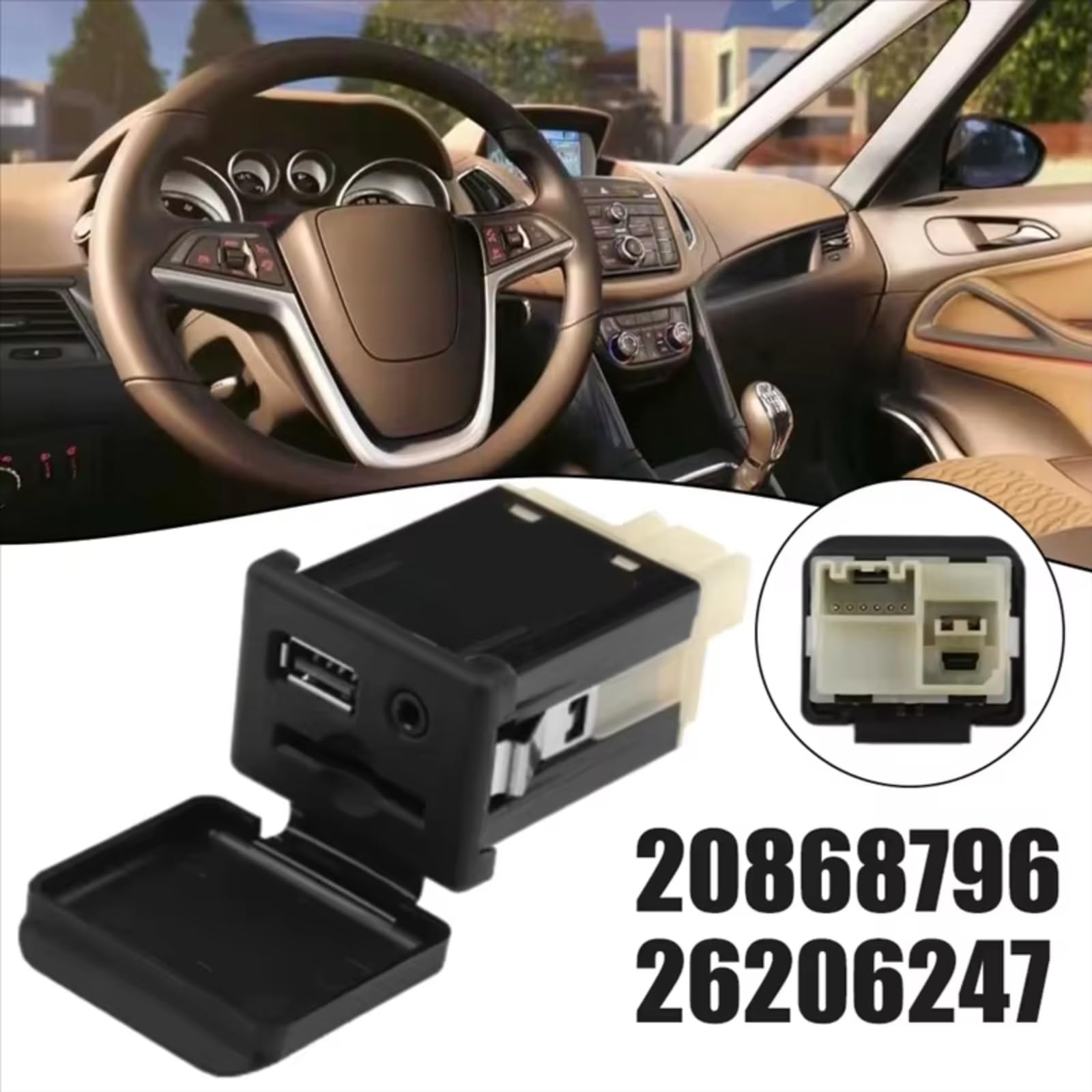 Modulo Adattatore Interfaccia AUX Compatibile Con Buick 20868796 26206247 Presa Per Modulo Porta Di Ricarica USB Per Jack Audio Ausiliario AUX Connettore USB Aux-in