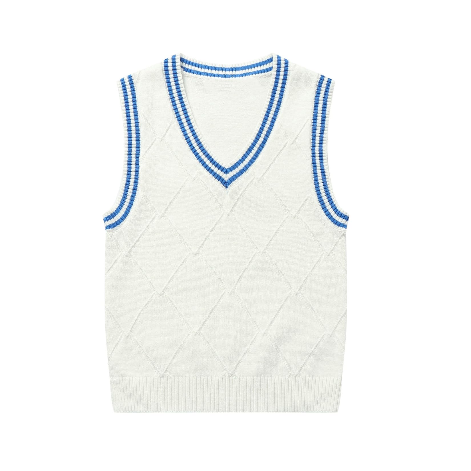Mud Kingdom Boys and Toddlers' Uniform Cotton V-Neck Sweater Vest Knitted School