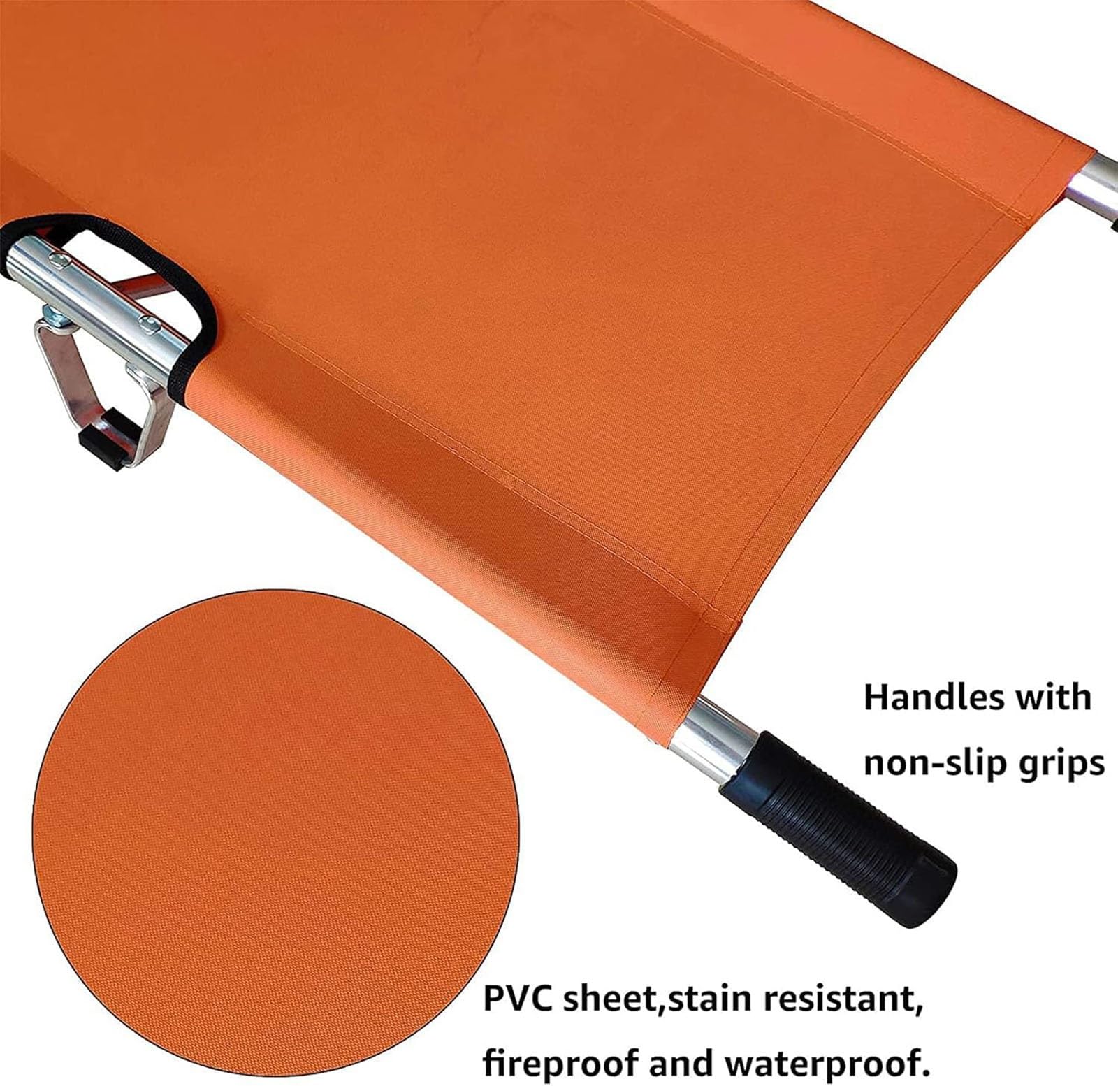 Brancard portable, brancard de transfert pliable en aluminium pour les urgences médicales, pour l'hôpital, la clinique, la maison, les salles de sport, peut supporter 159 kg