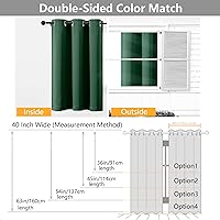 Vista 288 de Simplebrand Juego de 2 paneles de cenefa aguamarina para ventana de cocina de 14 pulgadas de largo, cortinas de oscurecimiento de habitación