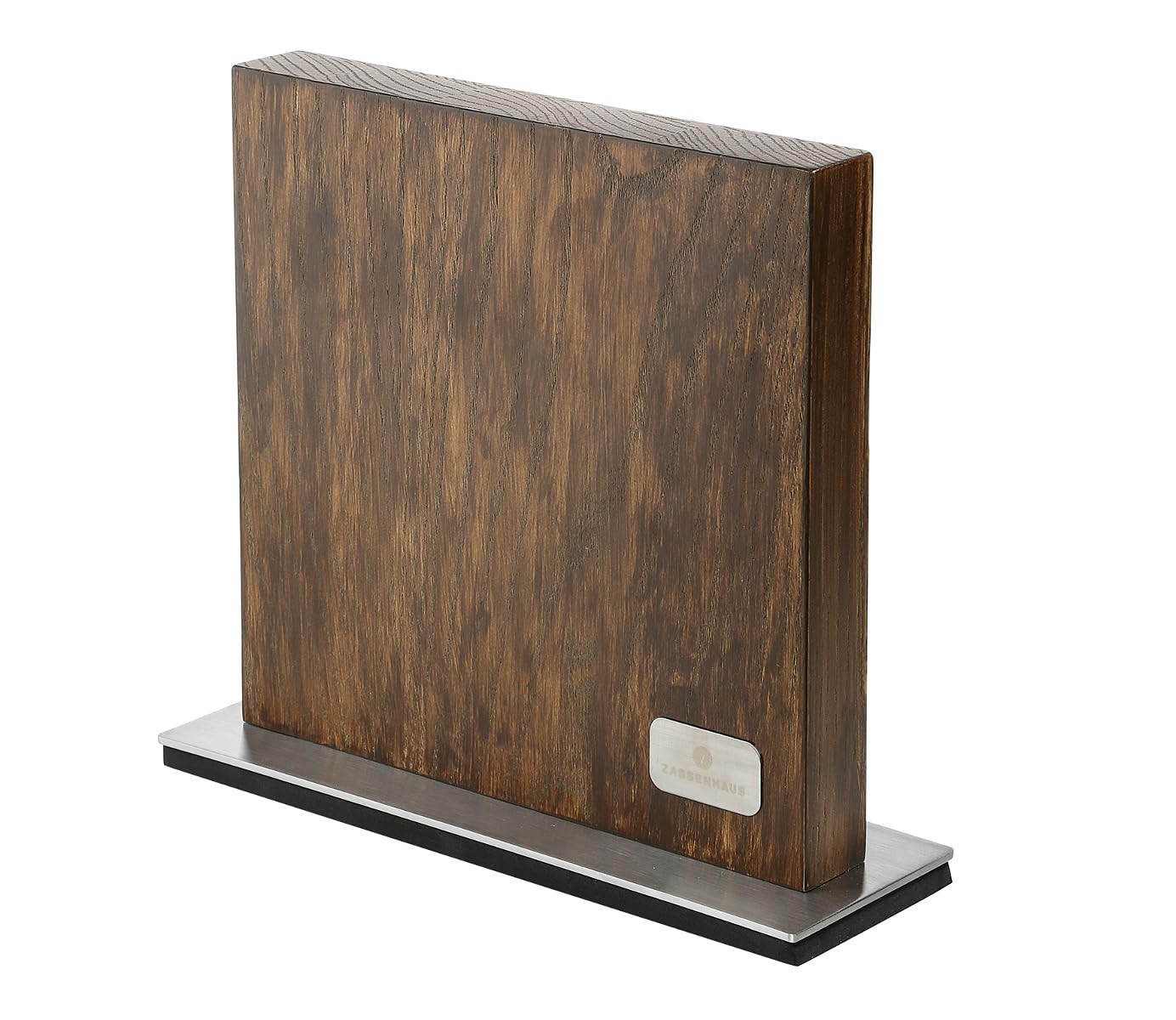 Zassenhaus KP0000078091 Magnet-Messerblock Knife Block, Stainless Steel Ash Wood, Brown
