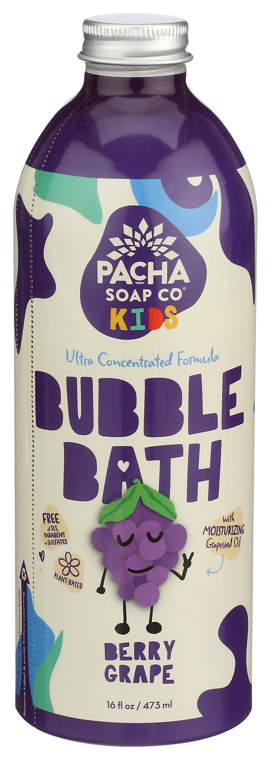 PACHA SOAP Kids Berry Grape Bubble Bath, 16 FZ