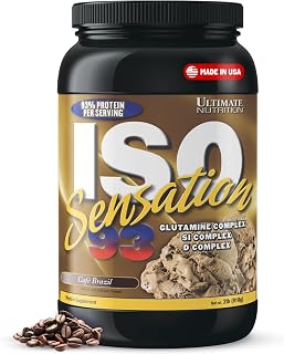 Whey Protein Isolate Powder with Glutamine Complex, ISO Sensation 93 - Whey Protein Powder with Added Colostrum for Enhanced Recovery, Immunity & Gut Health - Cafe Brazil, 2lbs