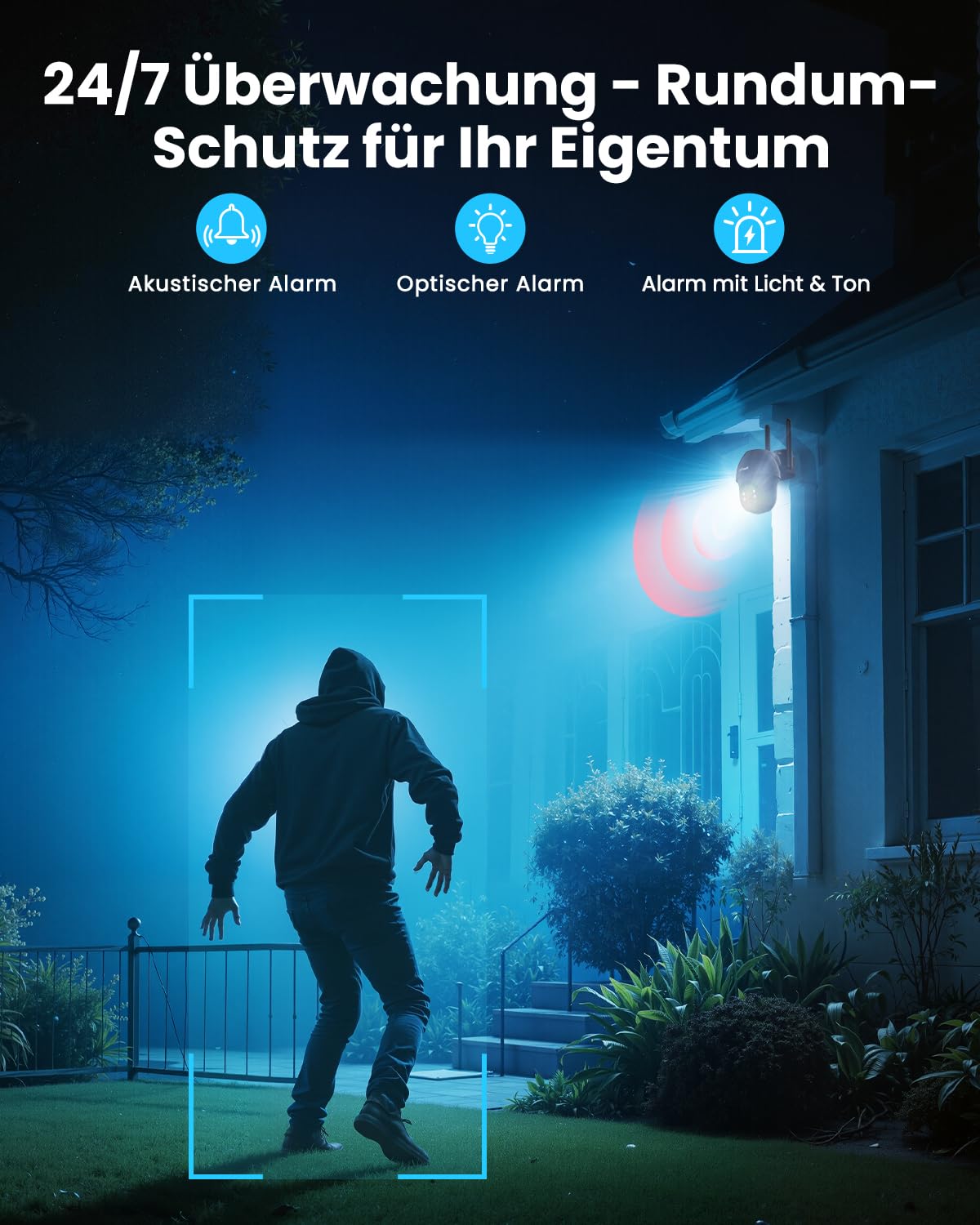 ieGeek 4G LTE Solar Outdoor Überwachungskamera mit SIM-Karte, Ohne WLAN | PIR Erkennung, 2K 360° Kabellose Überwachung mit Akku, App-Steuerung, Zwei-Wege-Audio, IP66 Wasserdichte, Schwarz Kamera
