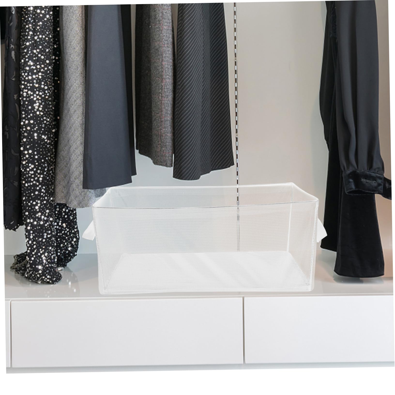 Contenitori pieghevoli trasparenti, impilabili, per vestiti e accessori, ideali per armadi e camere da letto, soluzione salvaspazio per la casa