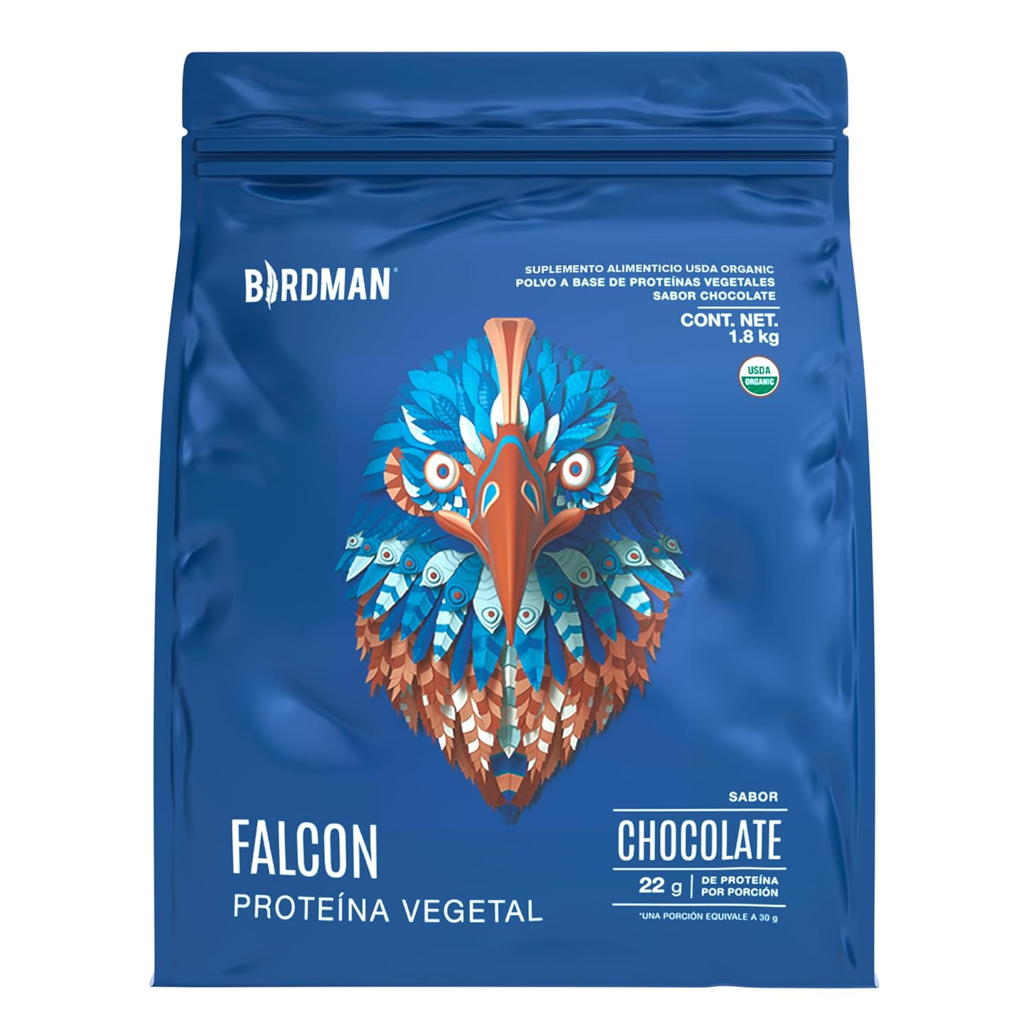 BIRDMAN Falcon Protein Proteína Vegana Orgánica en Polvo | 7 Fuentes Vegetales | Con Enzimas y Probióticos | Sin Gluten | Sin Lácteos | Hipoalérgenico | Sabor Chocolate | 60...