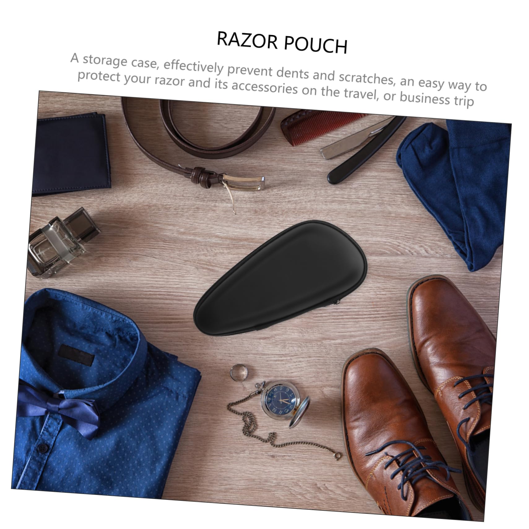 Baluue 5pezzi Custodia Protettiva Per Rasoio Da Viaggio Hard Case Con Chiusura Cerniera Organizzatore Per Rasoio e Accessori Per Viaggi e Usi Quotidiani