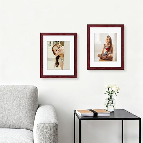 Miniatura 214 de Picrit - Juego de 12 portarretratos de 5 x 7 pulgadas para colgar en la pared o exhibir sobre una mesa, para fotos de 4 x 6 con paspartú o 5 x 7