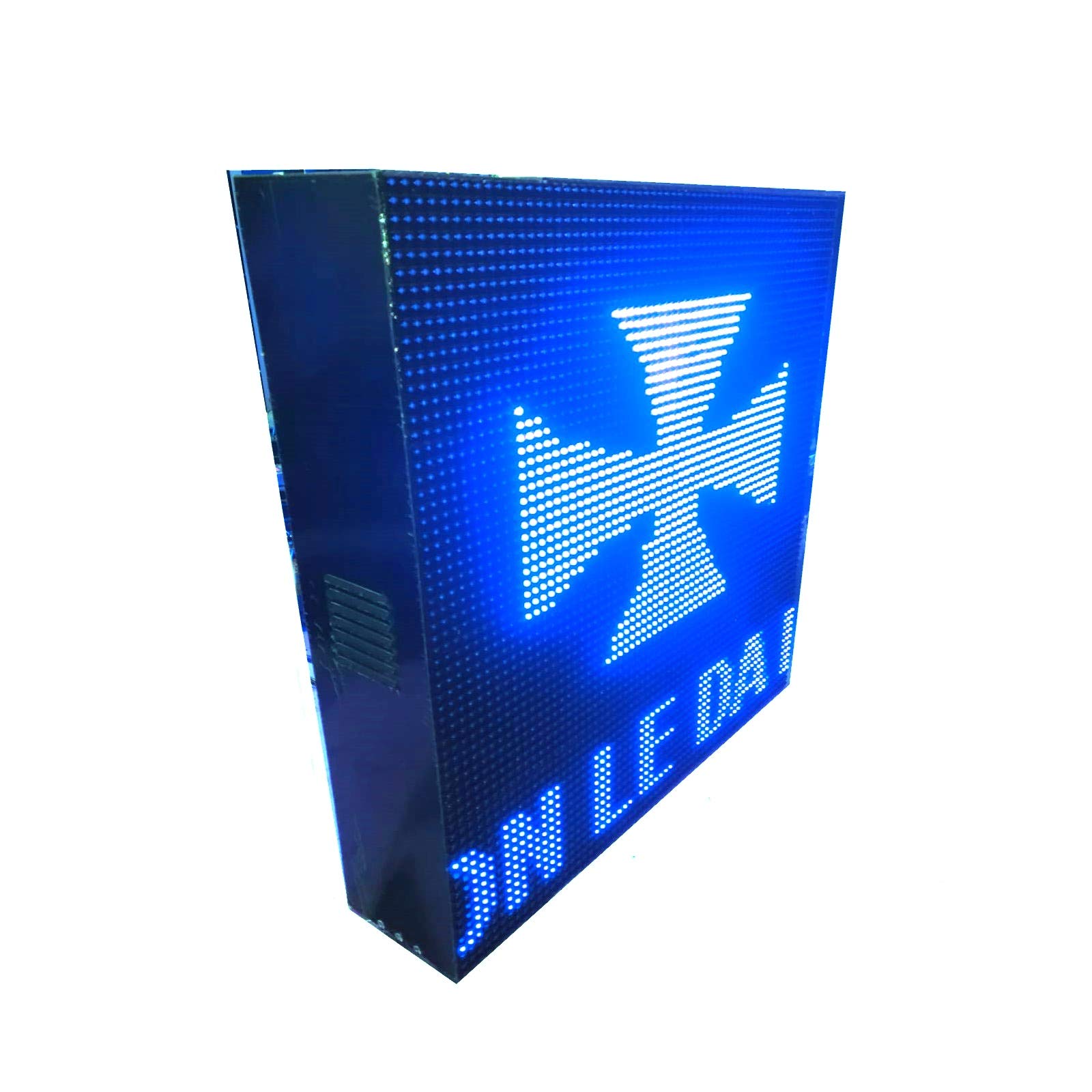 CARTEL LED PROGRAMABLE LETRERO LED PROGRAMABLE PANTALLA LED PROGRAMABLE (64 * 64 cm, AZUL) ROTULO LED PROGRAMABLE CARTEL ELECTRÓNICO ANUNCIA TU NEGOCIO/PROGRAMMABLE LED PANEL BANDEROLA LED