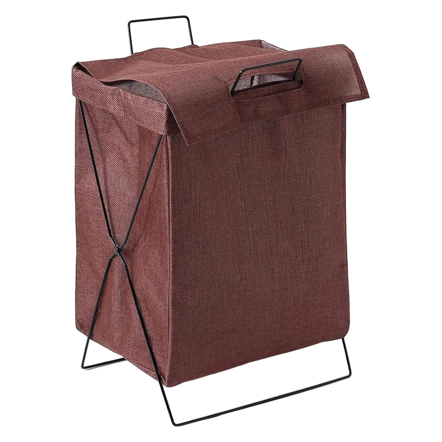 Kuber Industries Laundry Basket For Clothes|Foldable Laundry Hamper|Basket For Toys, Dirty clothes, Storage "40 LTR" (Brown)-image-4