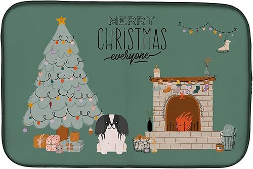 Miniatura 116 de Caroline's Treasures CK7824DDM - Tapete absorbente para secado de platos con diseño de bulldog inglés, rojo y blanco, para encimera de cocina, 14 x