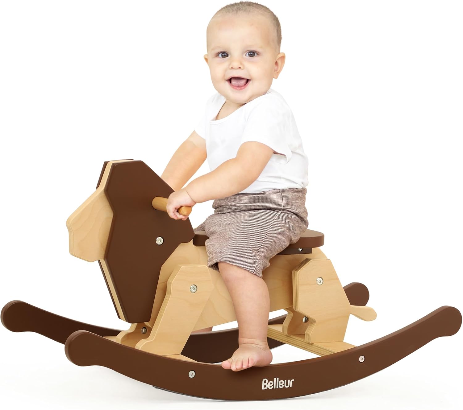 Rocking Horse for Kids 1-3 Years Old, Premium Wooden Rocking Toy for Toddlers for Indoor & Outdoor Activities, Baby Horse Riding Toy for Birthday & Visit Gifts