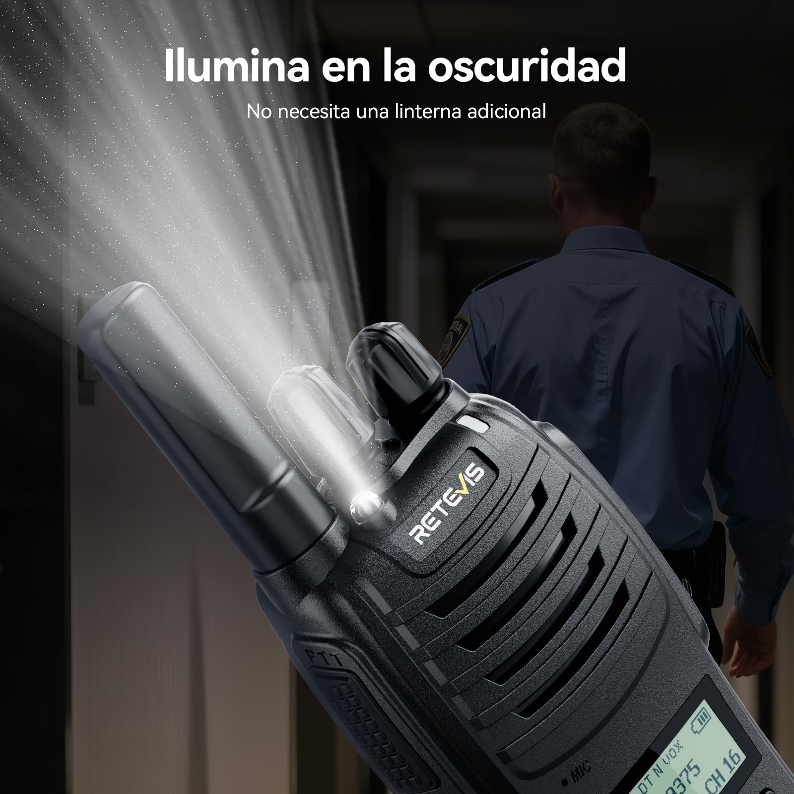 Retevis H777D Walkie Talkie Profesional, PMR446 Pinganillo Walkie Talkie, con Cargador de 10 Vías, Pantalla LCD, 1200 mAh Batería, Radio Bidireccional Portátil para Seguridad, Hotel (10 Piezas)