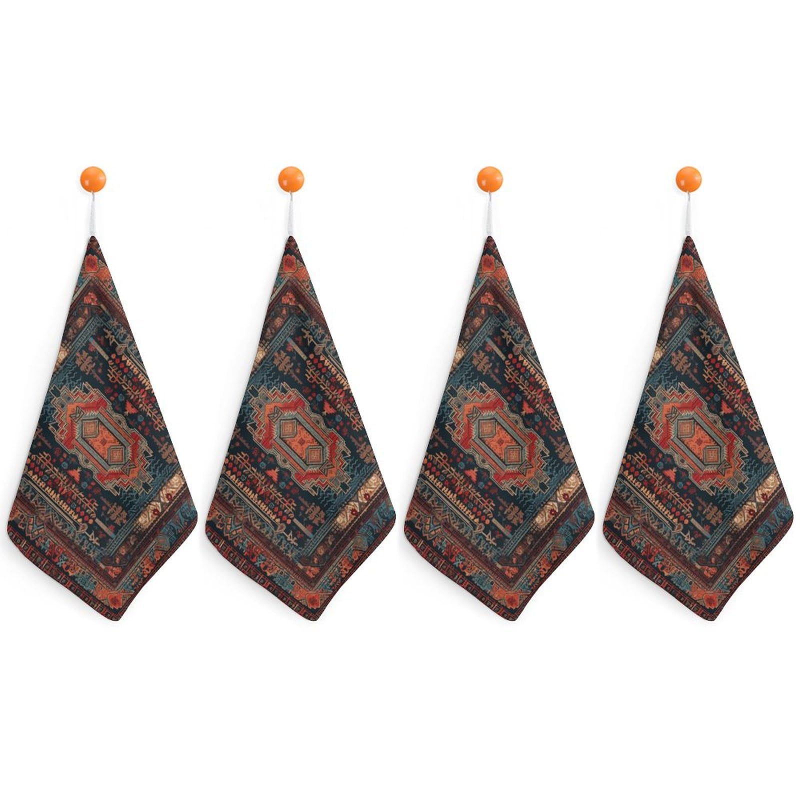 Torchons de cuisine mexicains lot de 4 essuie-mains carrés 30 cm