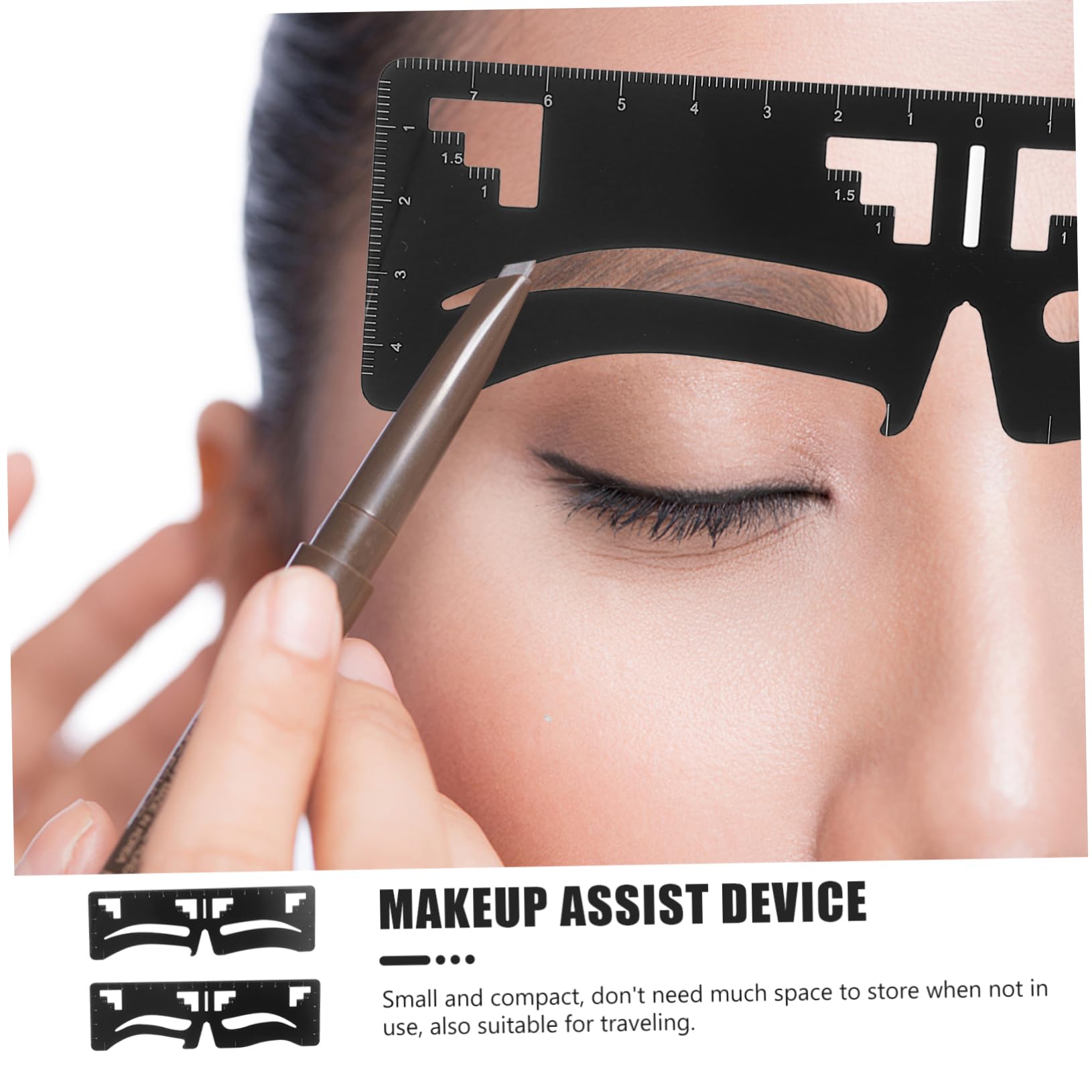 Housoutil 6pezzi Ruler Per Sopracciglia Posizionamento e Stencil Riutilizzabili Per Makeup Principianti e Professionisti