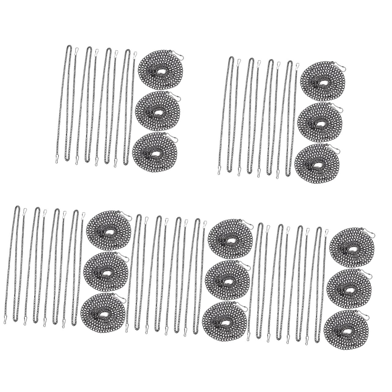 ULTECHNOVO 50piezas Cadena De Colgar Para Carteles y Decoraciones De Hebillas De Cierre Para Alimentadores De Aves y Exposiciones Interiores y Exteriores